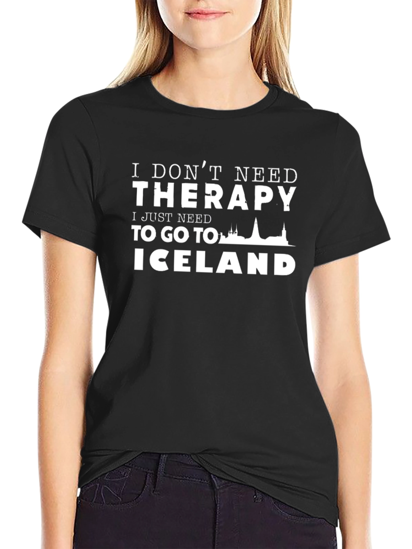 Black Iceland Therapy T-Shirt - Black view 2