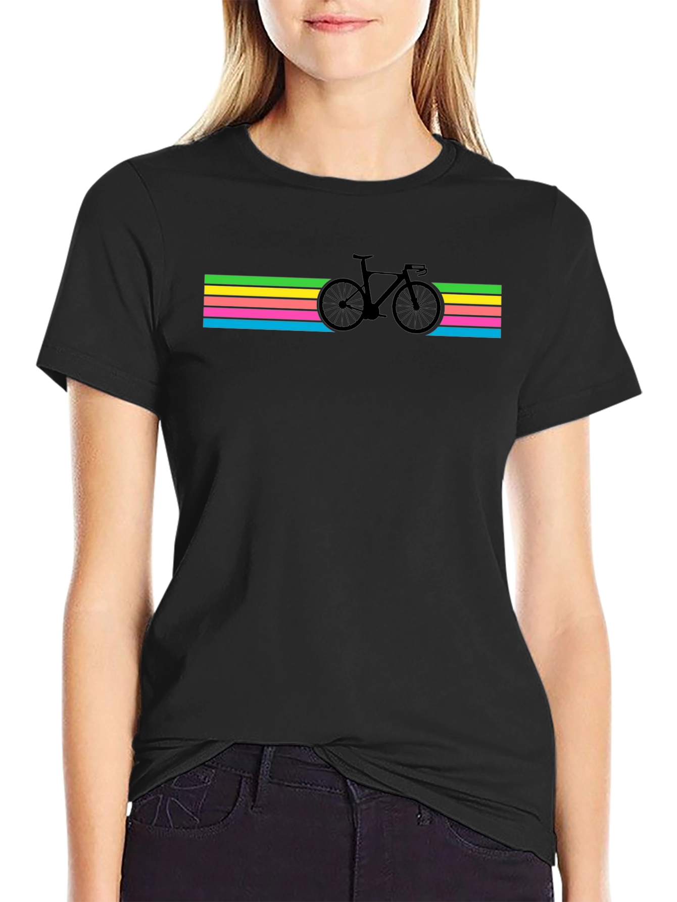 Black Retro Cycling T-Shirt - Black view 2