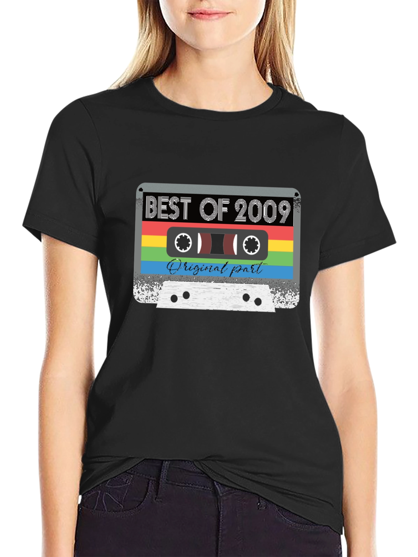 Black Best of 2009 Cassette Tape T-Shirt view 2