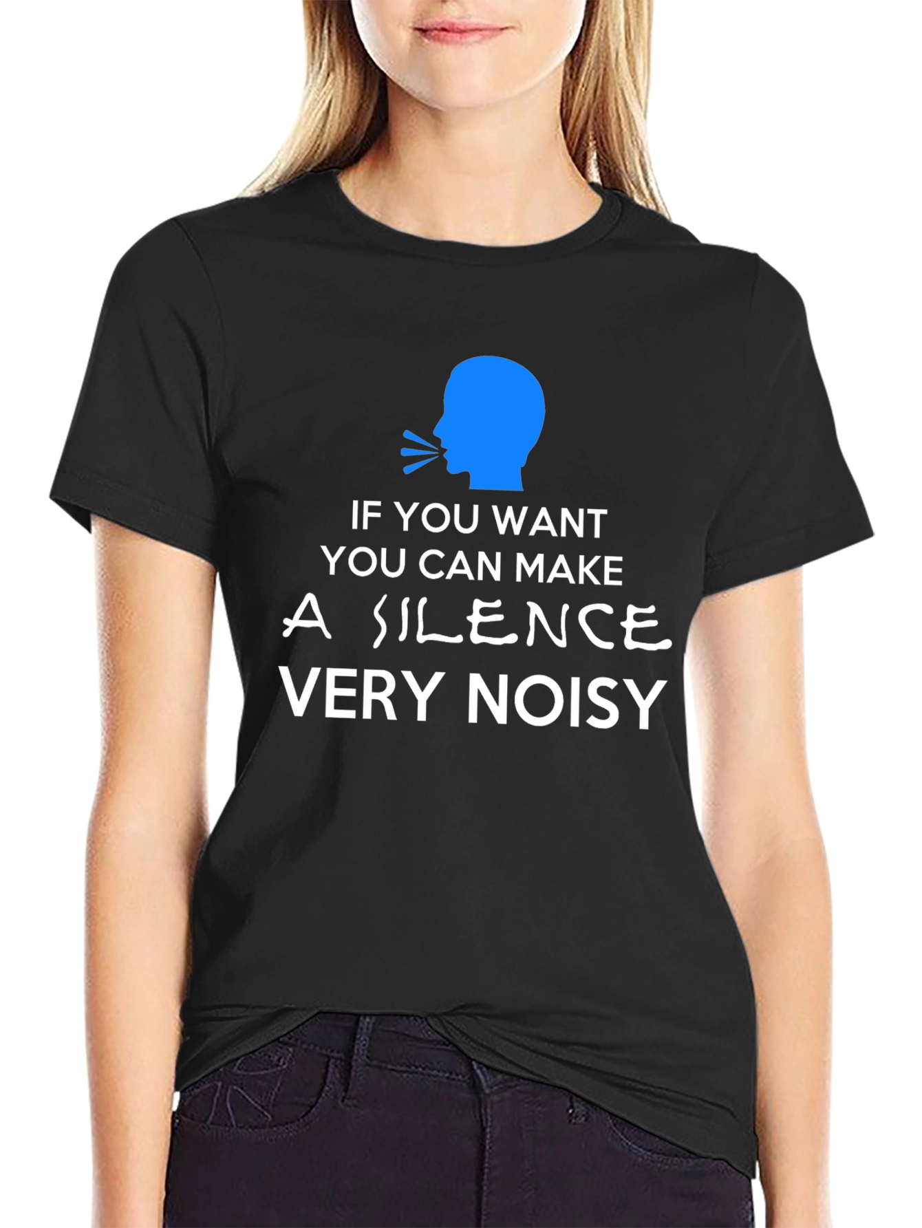 Black Silence is Noisy Graphic Tee - Black view 2