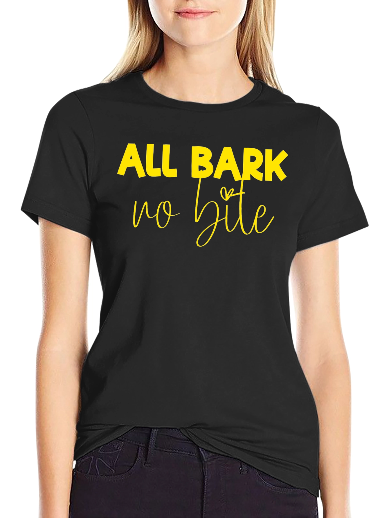 All Bark No Bite Graphic Tee - Black - 2