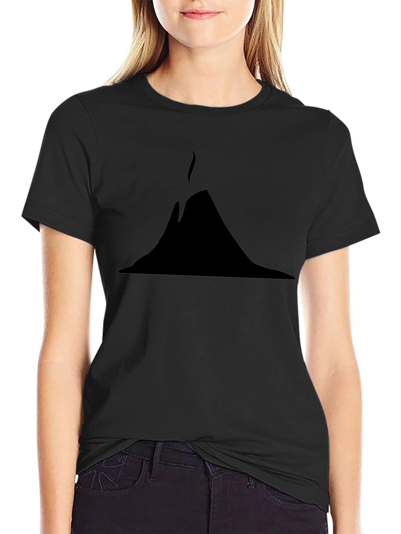 Black Erupting Volcano Graphic Tee - Black view 2
