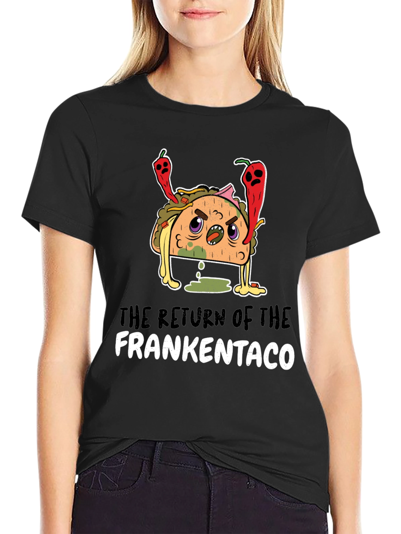 Black Frankentaco Graphic T-Shirt view 2