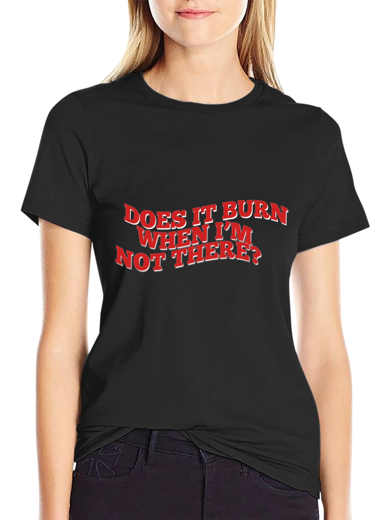 Black Does it Burn T-Shirt view 2