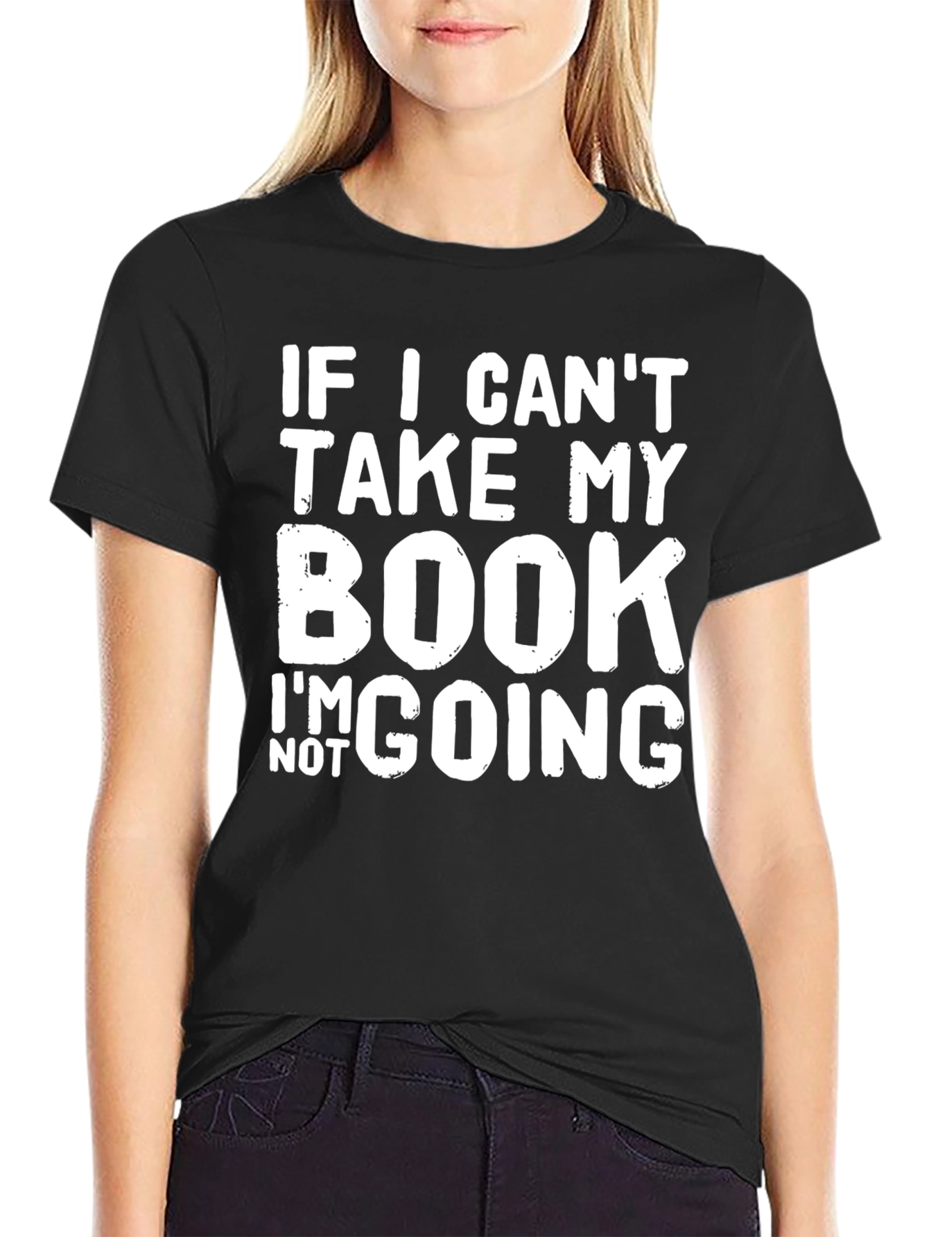 Black Book Lover's T-Shirt: If I Can't Take My Book... view 2