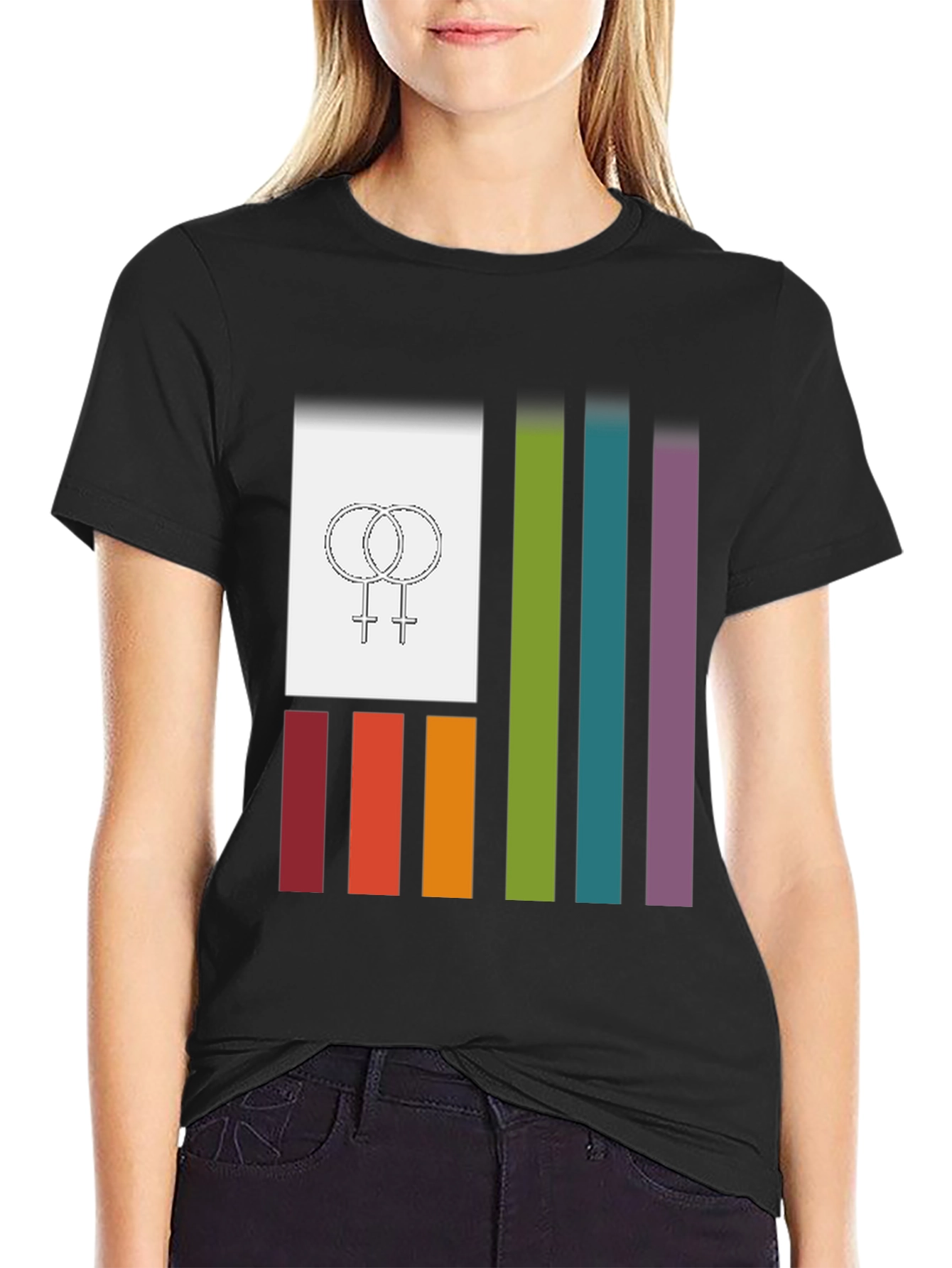 Black Pride Flag Graphic Tee view 2