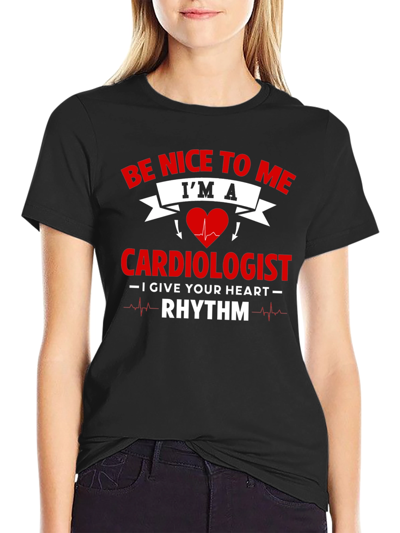 Cardiologist Rhythm Heartbeat Graphic T-Shirt - 2