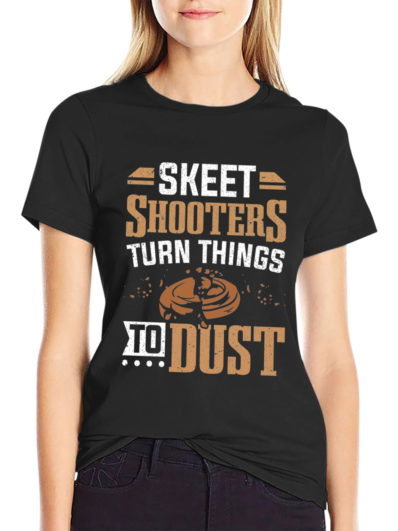 Black Skeet Shooters Turn Things to Dust T-Shirt view 2