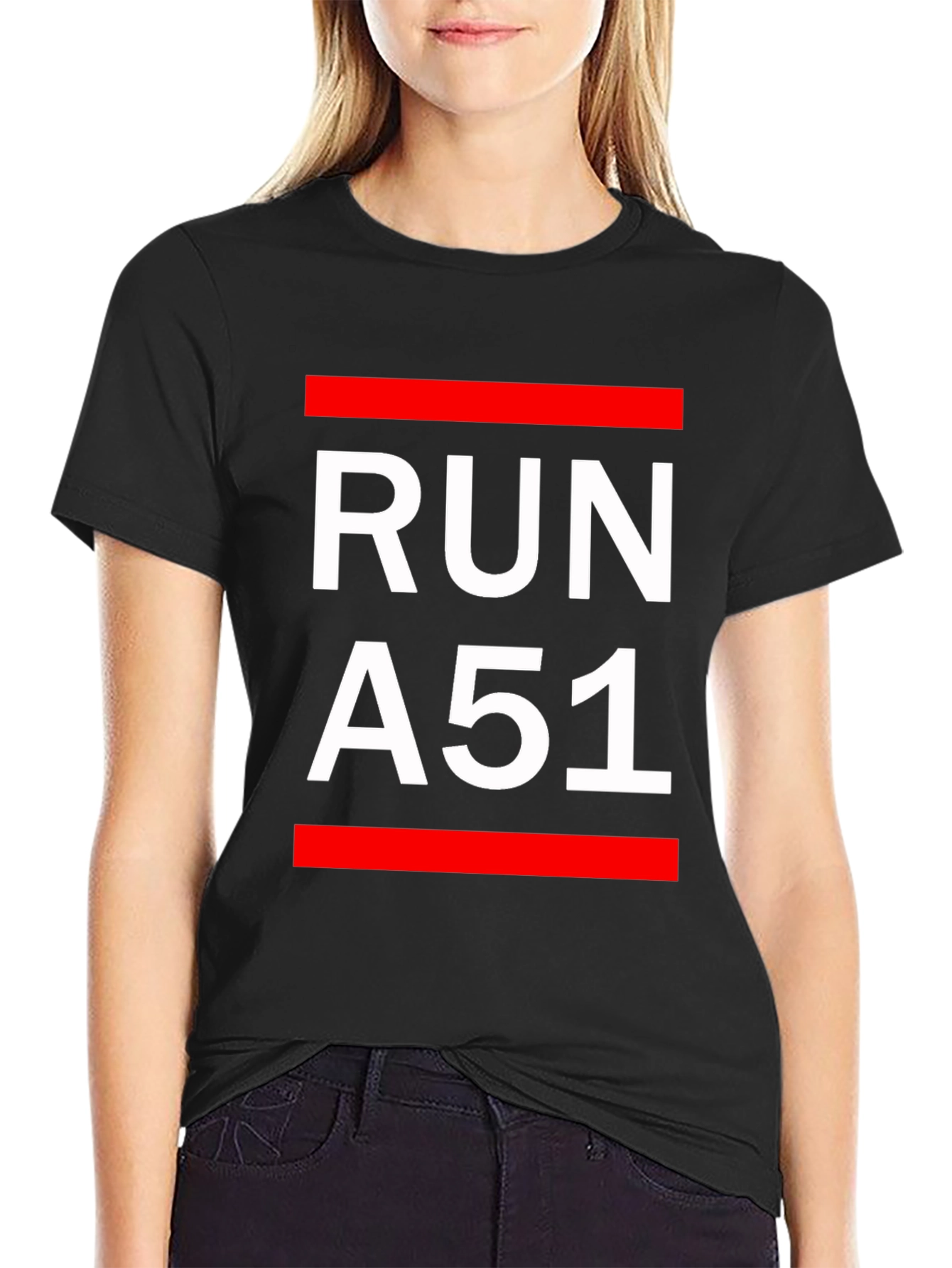 Black Run A51 Graphic T-Shirt - Black view 2