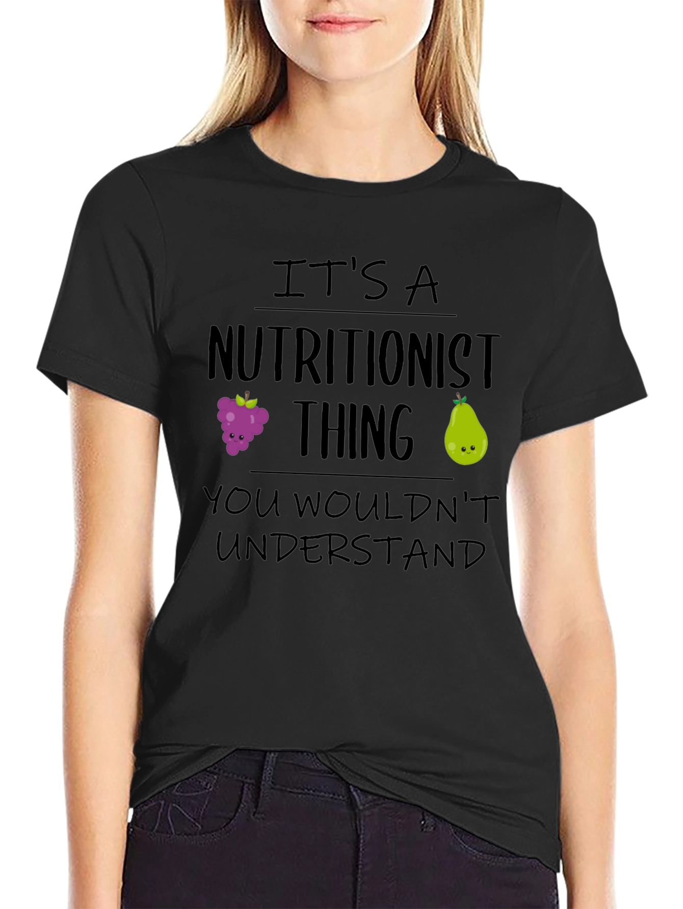 Black Nutritionist Thing T-Shirt - Funny Foodie Tee view 2