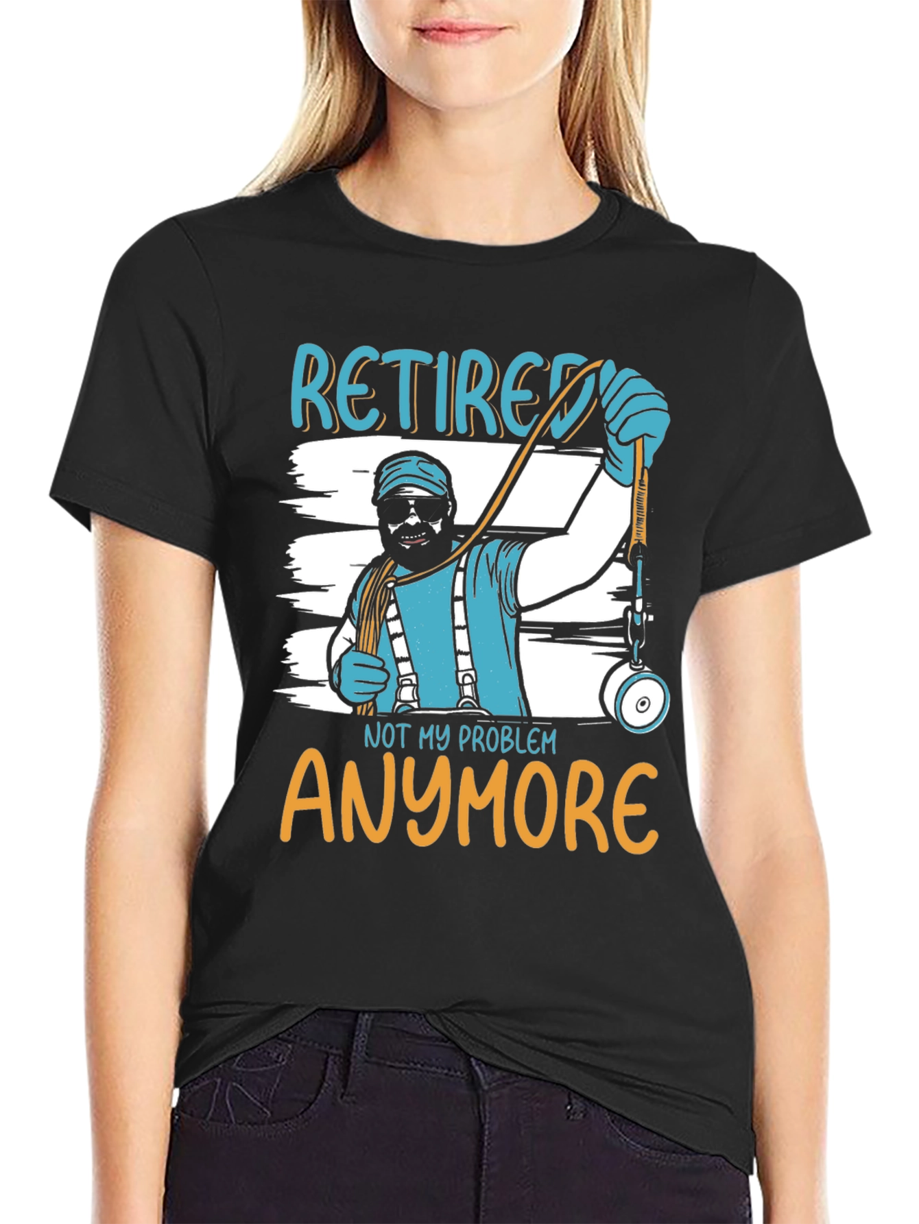 Retired Lineman T-Shirt - Not My Problem Anymore  - 2