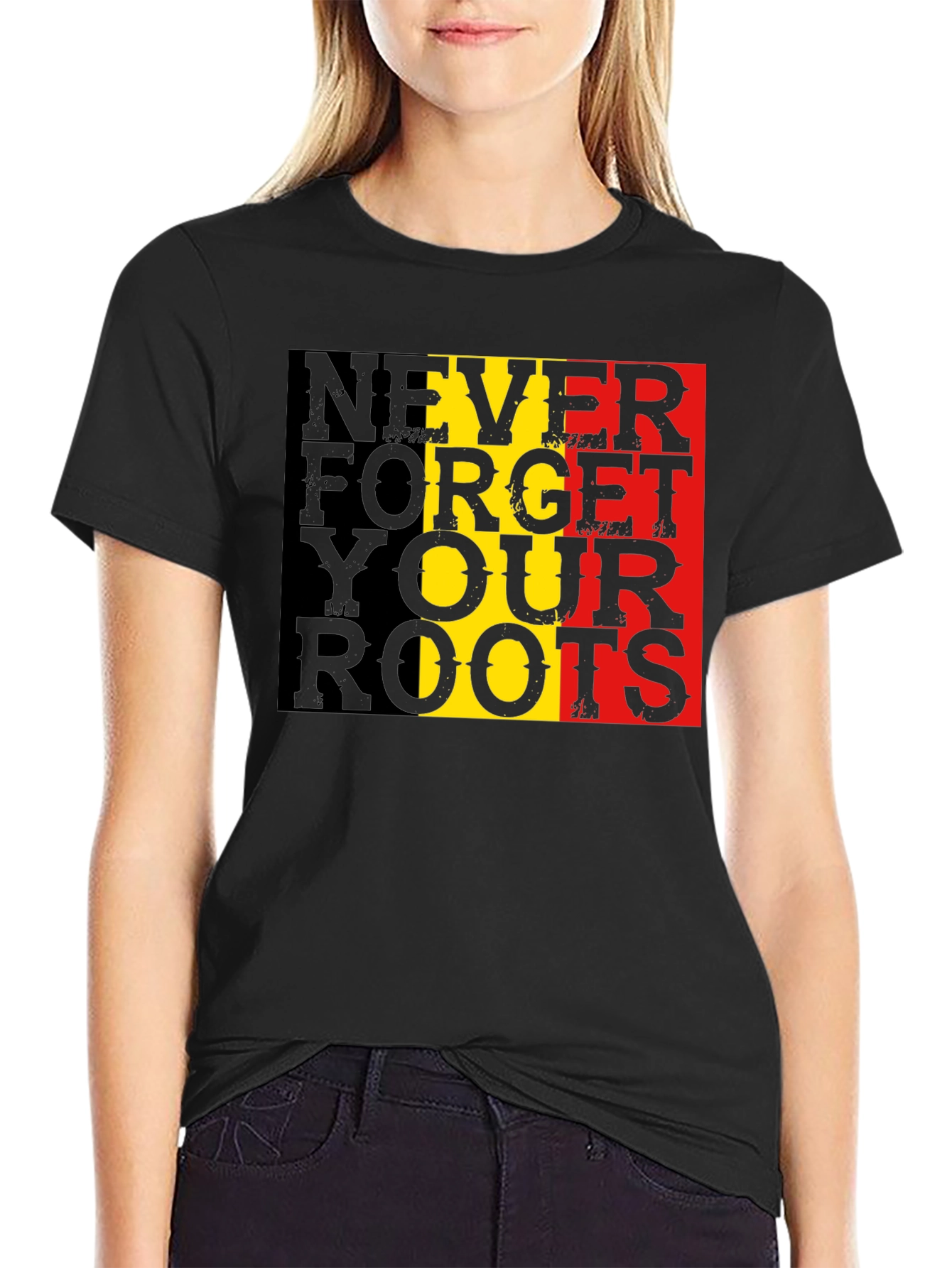 Never Forget Roots Graphic Tee - Black T-Shirt - 2