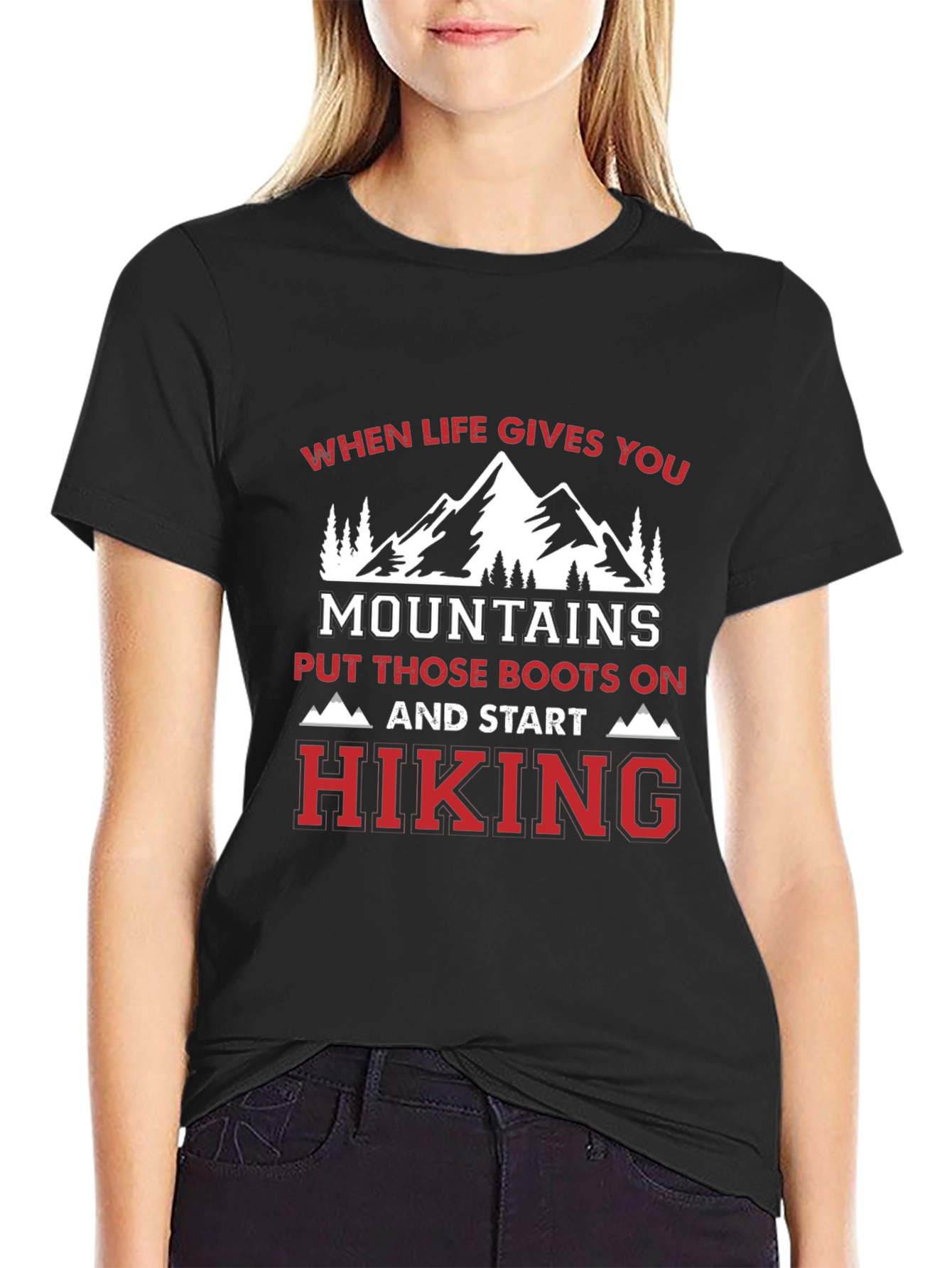 Black Hiking Adventure Graphic Tee view 2