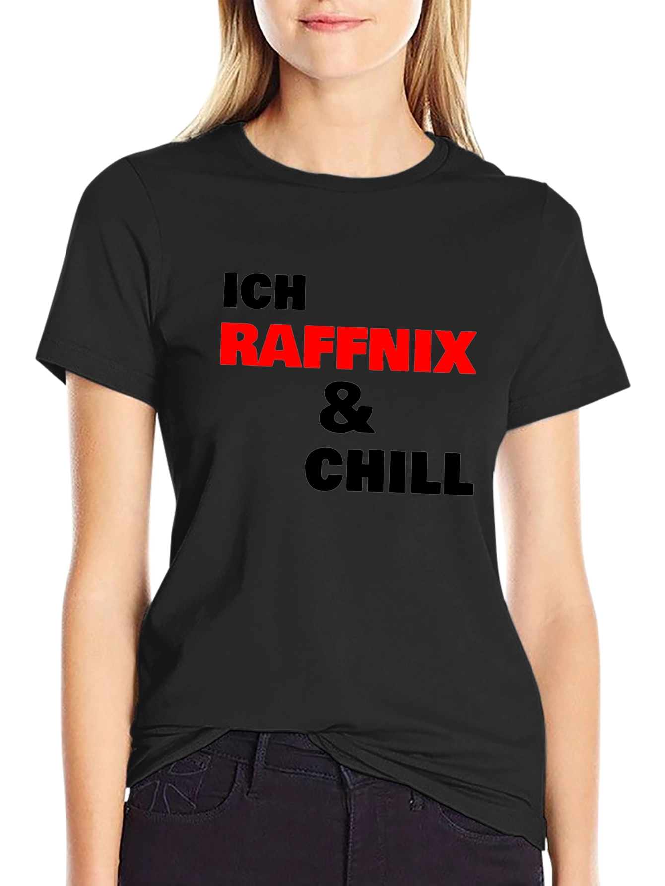 Black Ich Raffnix & Chill Black T-Shirt view 2