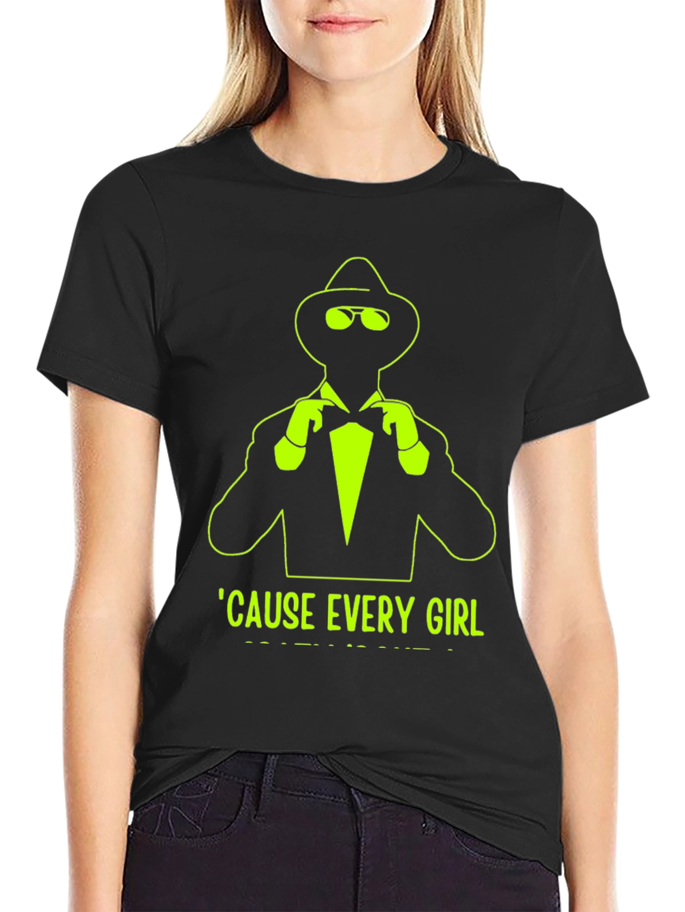Black Mystery Man Graphic Tee - Cause Every Girl... view 2