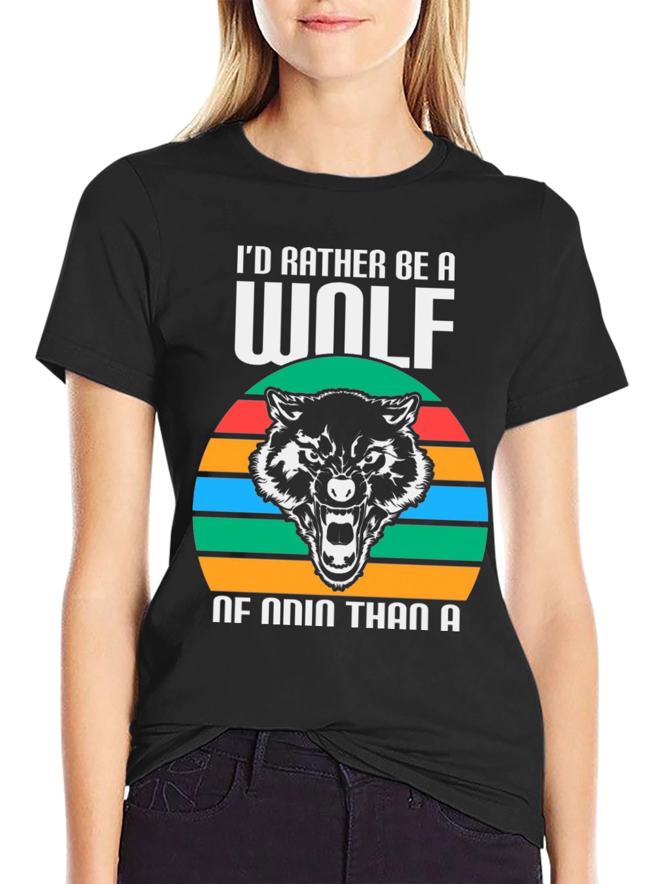 Black Wolf of Odin Graphic Tee view 2