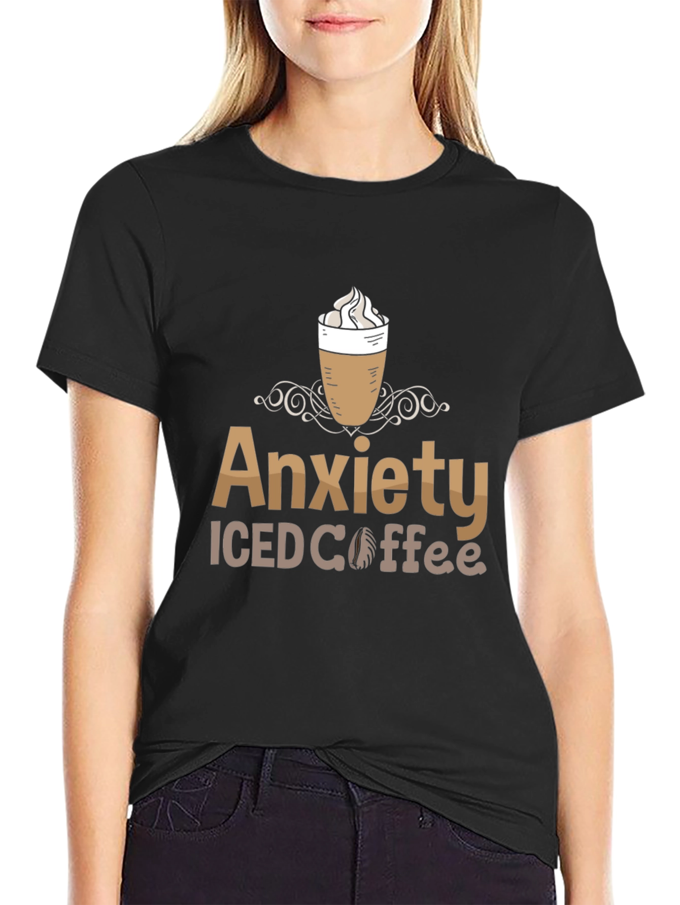 Black Anxiety Iced Coffee Graphic Tee - Comfort & Style view 2