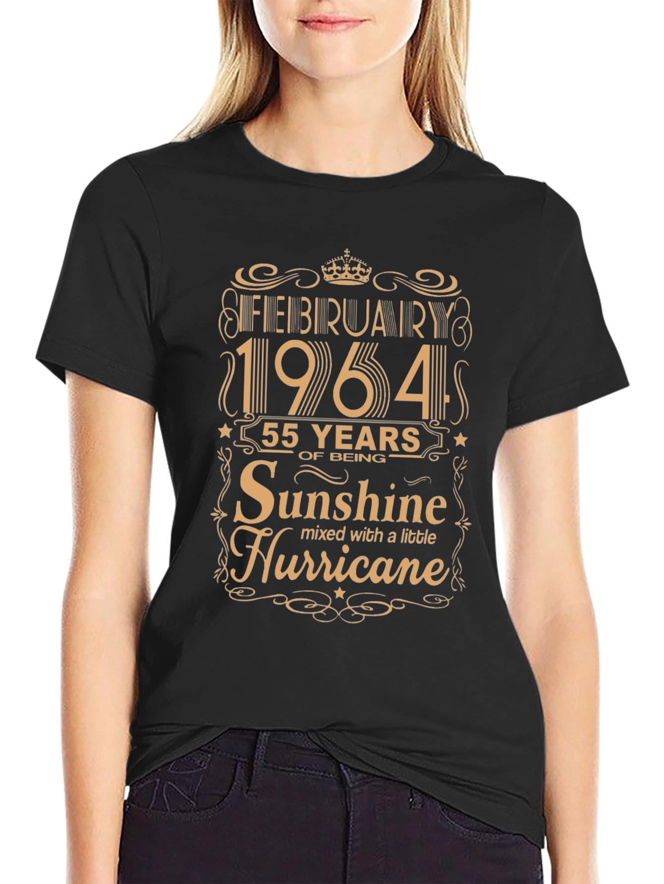 Black February 1964 Sunshine Hurricane Black T-Shirt view 2
