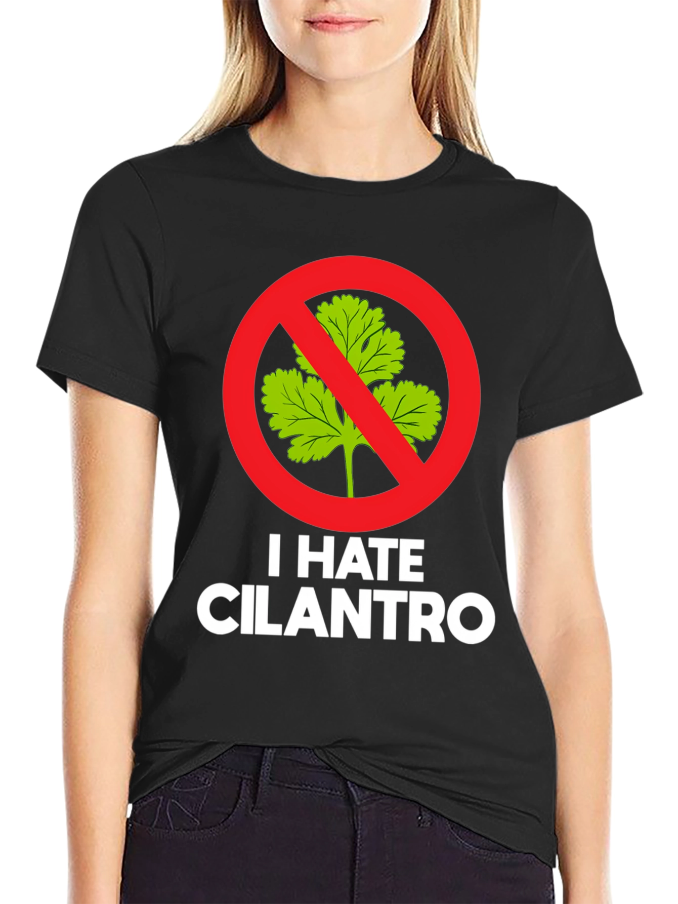 Black I Hate Cilantro Graphic Tee view 2