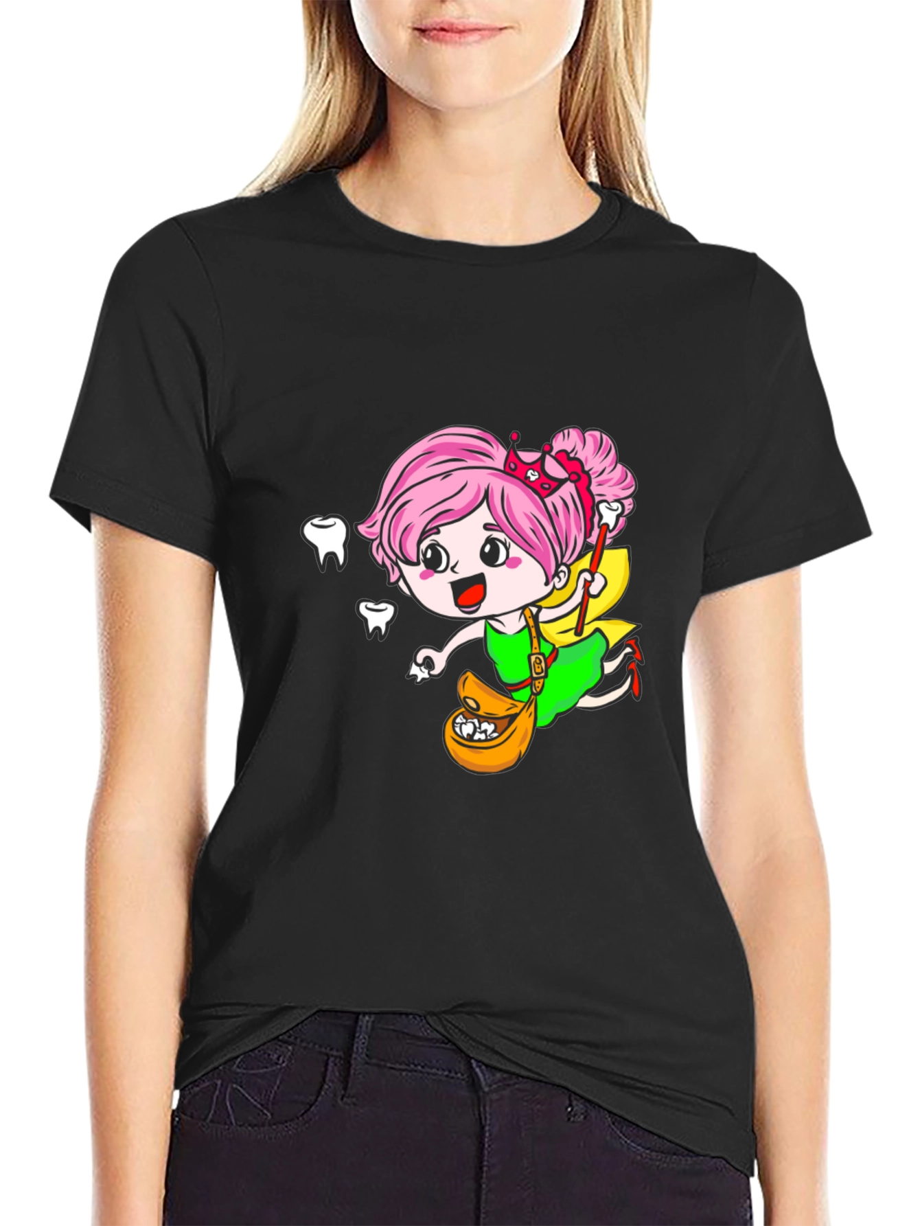 Black Tooth Fairy Graphic Black Tee view 2