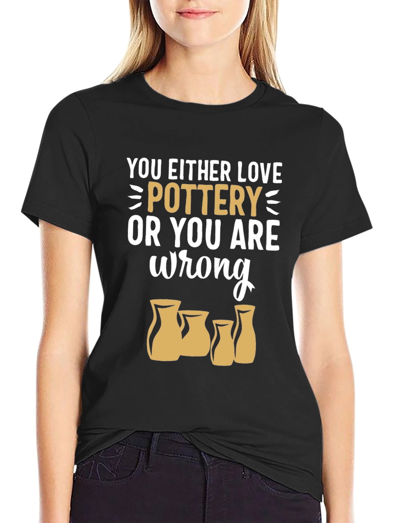 Black Pottery Lover Graphic Tee - Funny Ceramics Shirt view 2