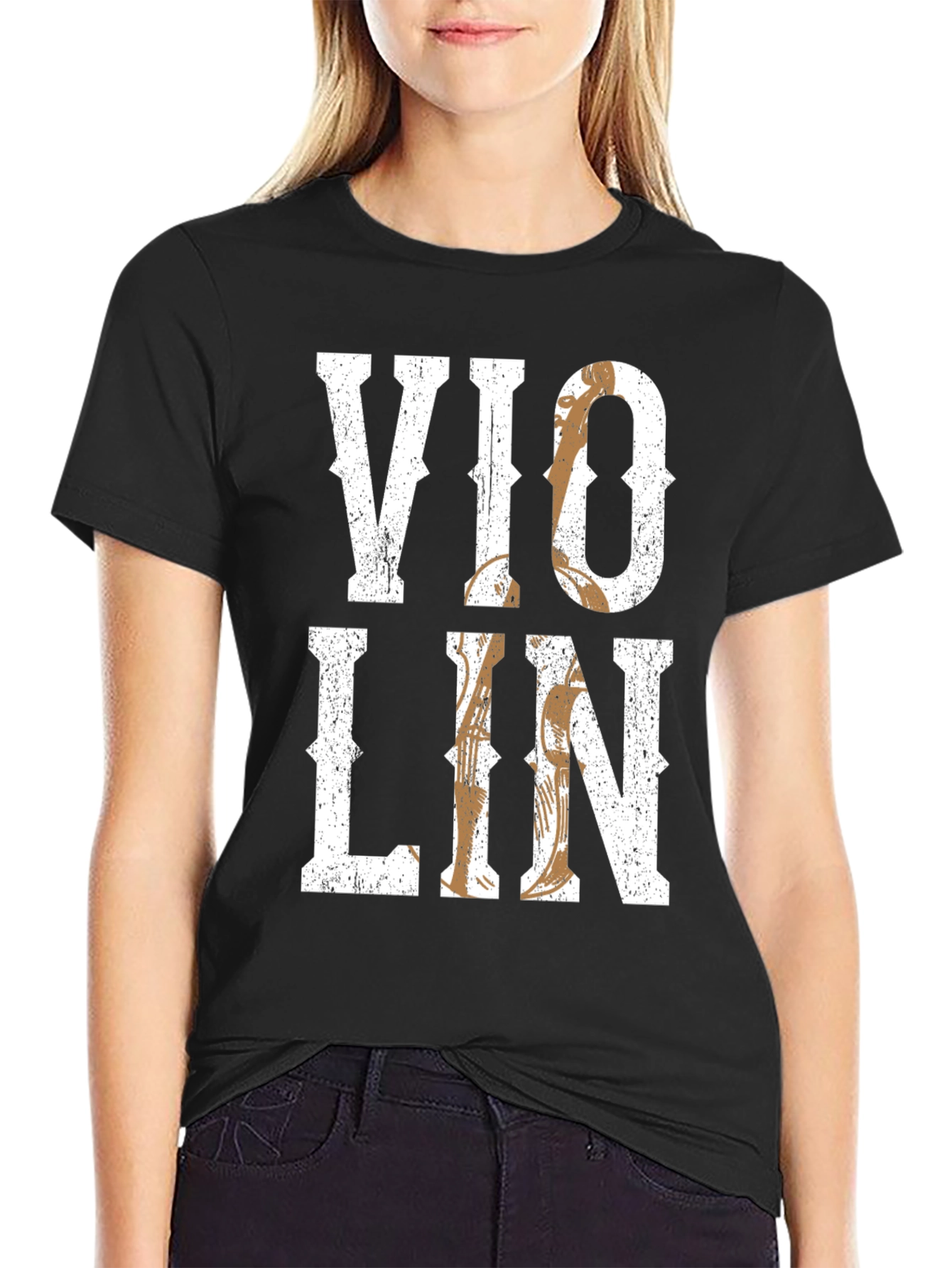 Black Violin T-Shirt - Musical Instrument Tee view 2