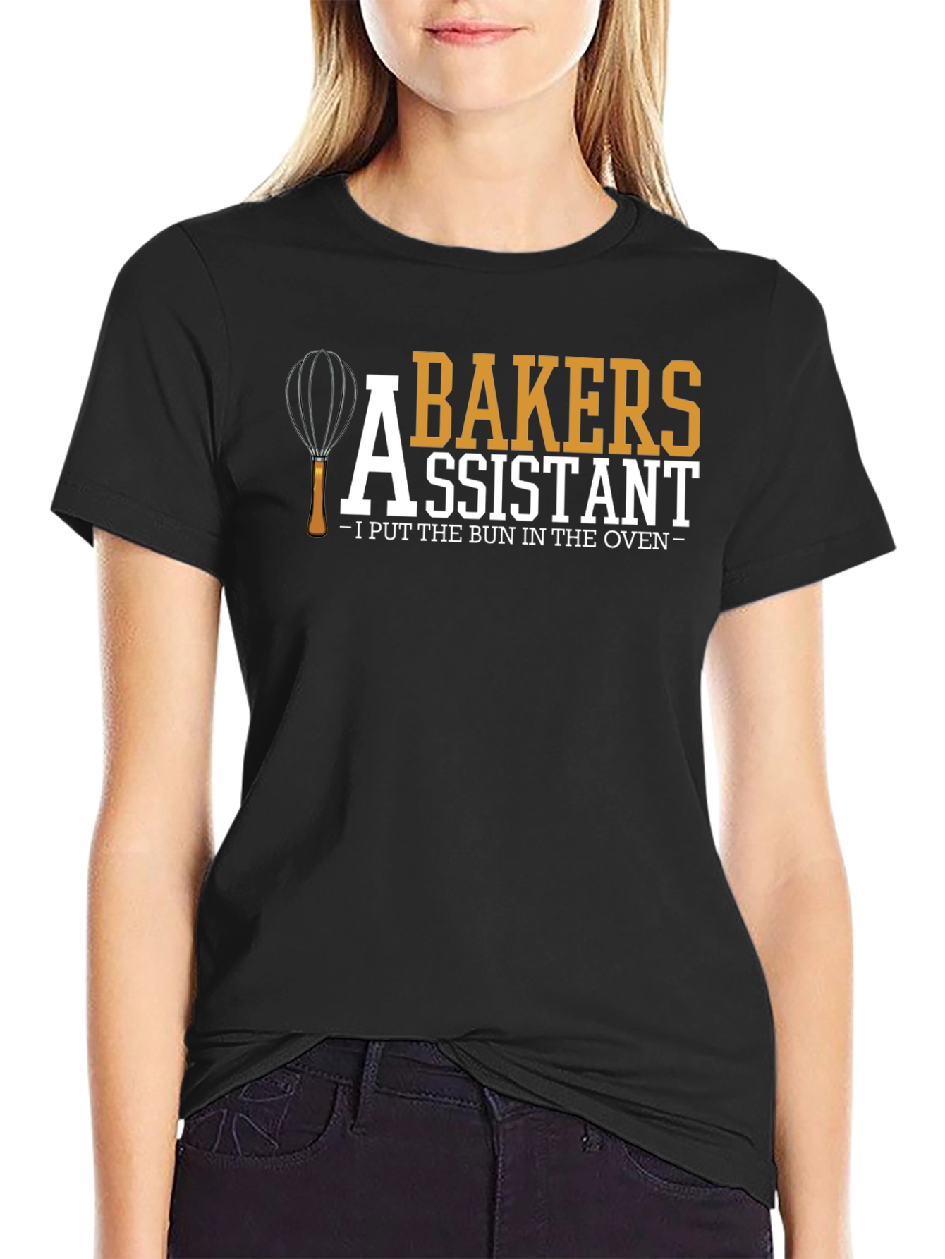 Baker's Assistant T-Shirt - I Put the Bun in the Oven - 2