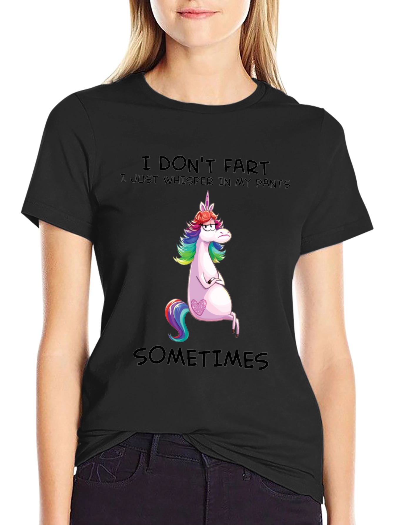 Black Unicorn Whisperer T-Shirt - I Don't Fart Funny Tee view 2