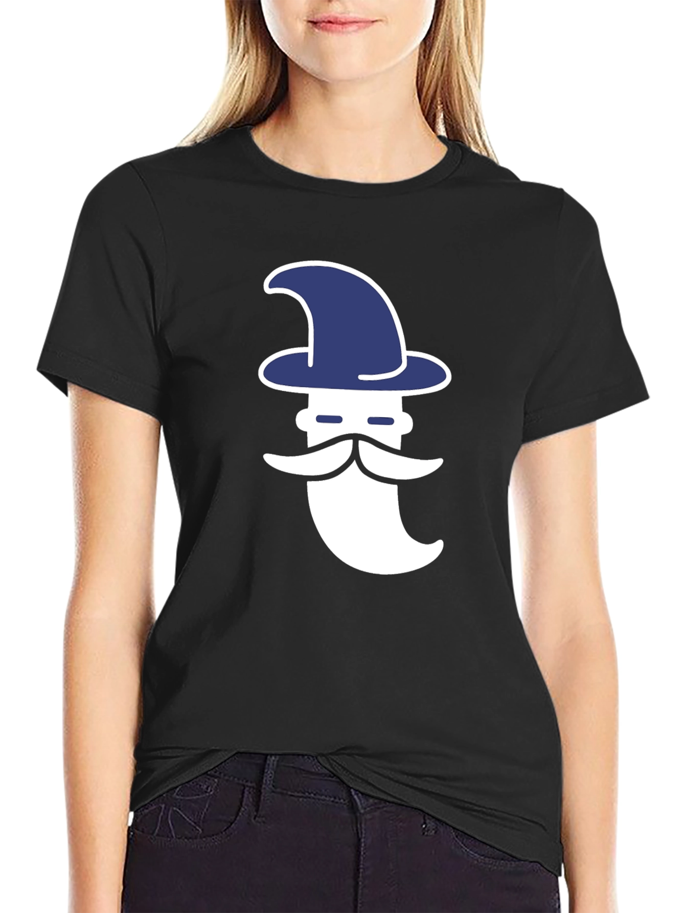 Black Wizard Graphic Tee - Black Cotton Shirt view 2