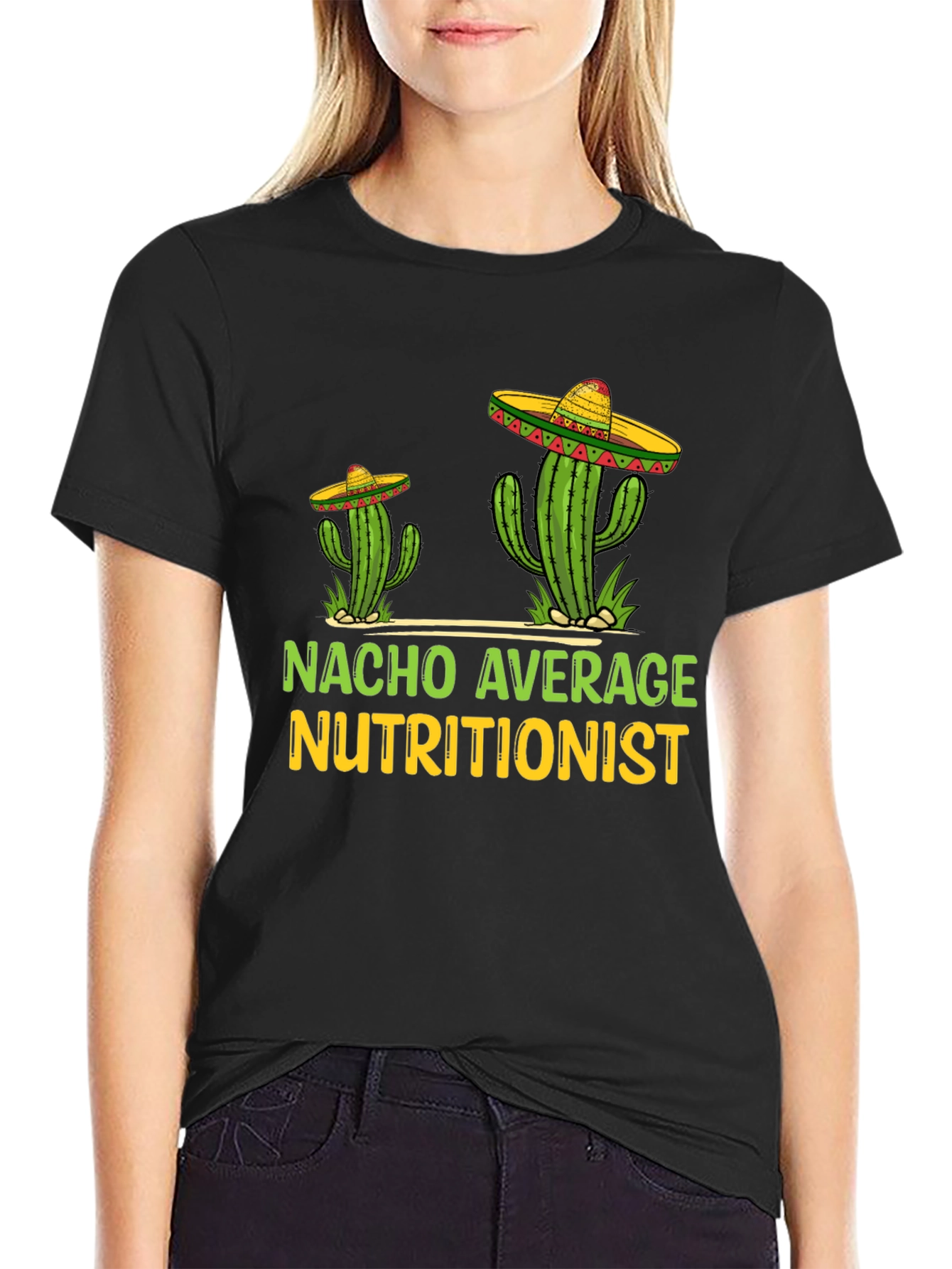 Black Nacho Average Nutritionist Graphic Tee view 2