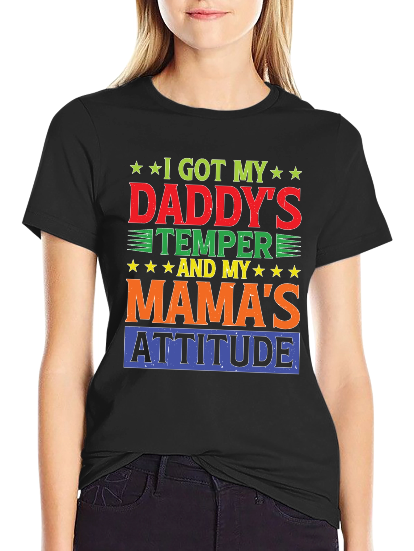 Daddy's Temper, Mama's Attitude Graphic Tee - 2