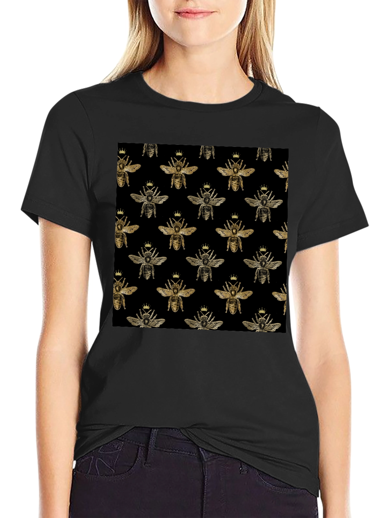 Black Black Bee Crown Graphic Tee view 2