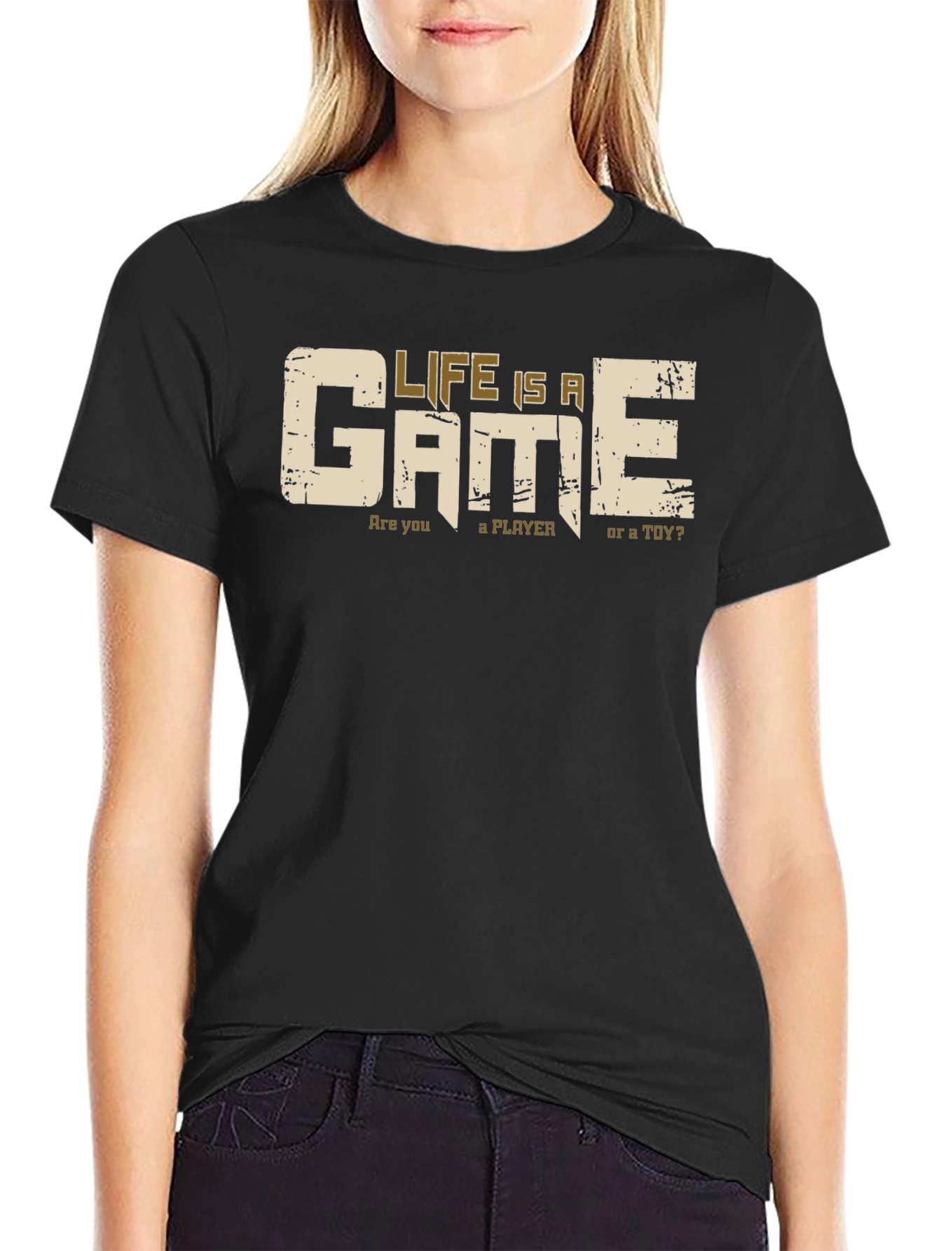 Black Life Is A Game T-Shirt - Gamer Tee view 2