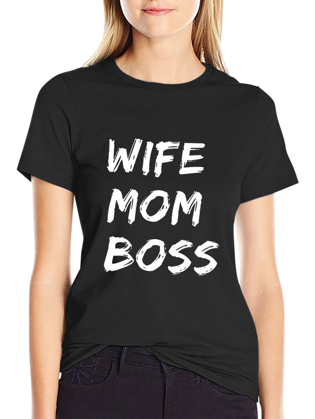 Black Wife Mom Boss Graphic T-Shirt - Stylish & Empowering view 2