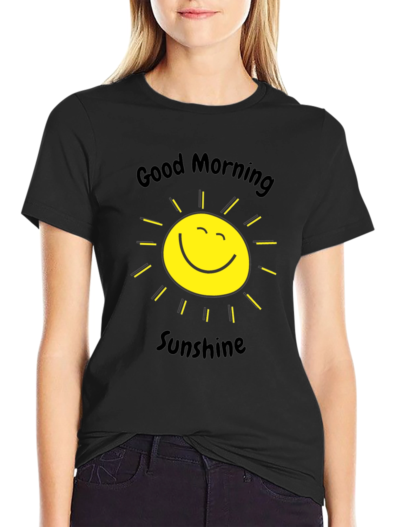 Black Good Morning Sunshine Graphic Tee view 2