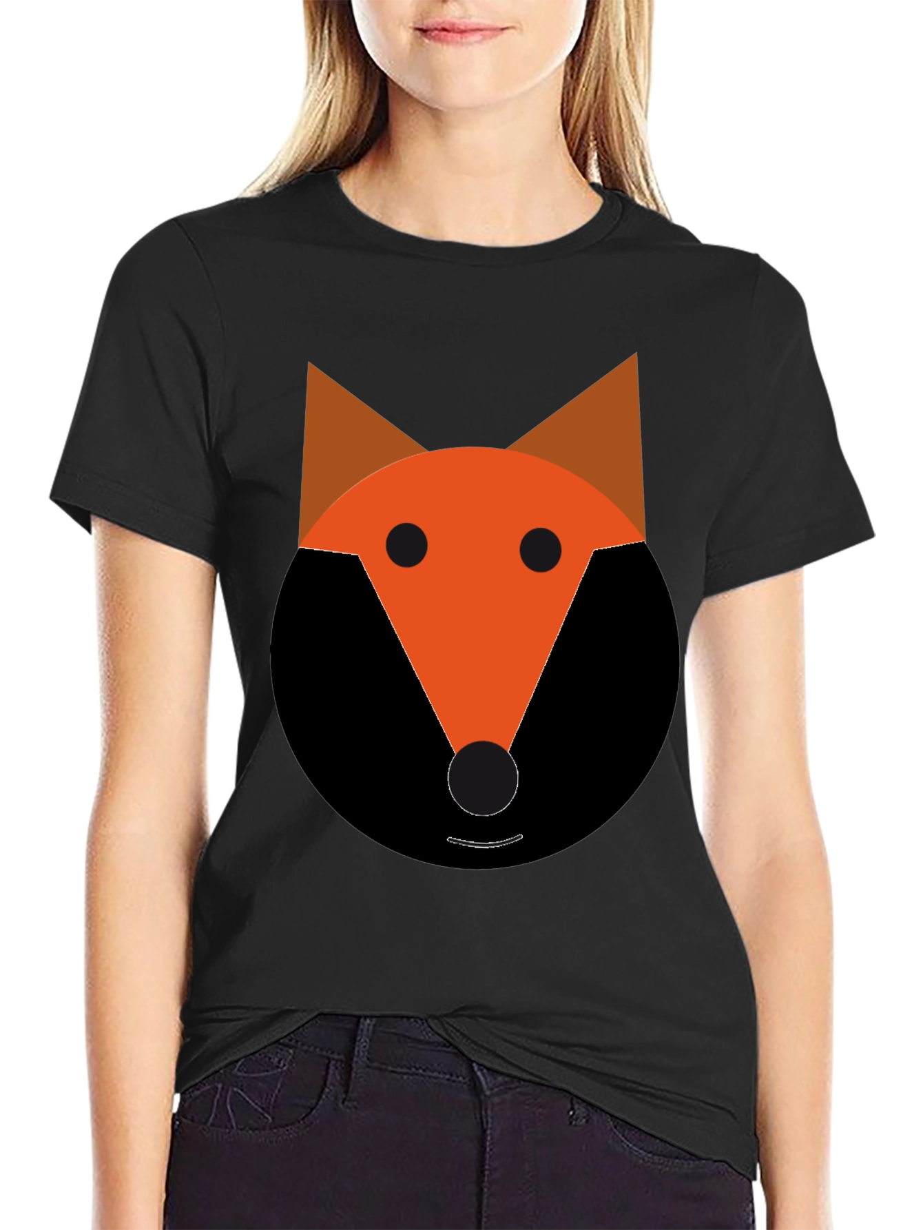 Black Fox Graphic Tee - Black Cotton Blend view 2
