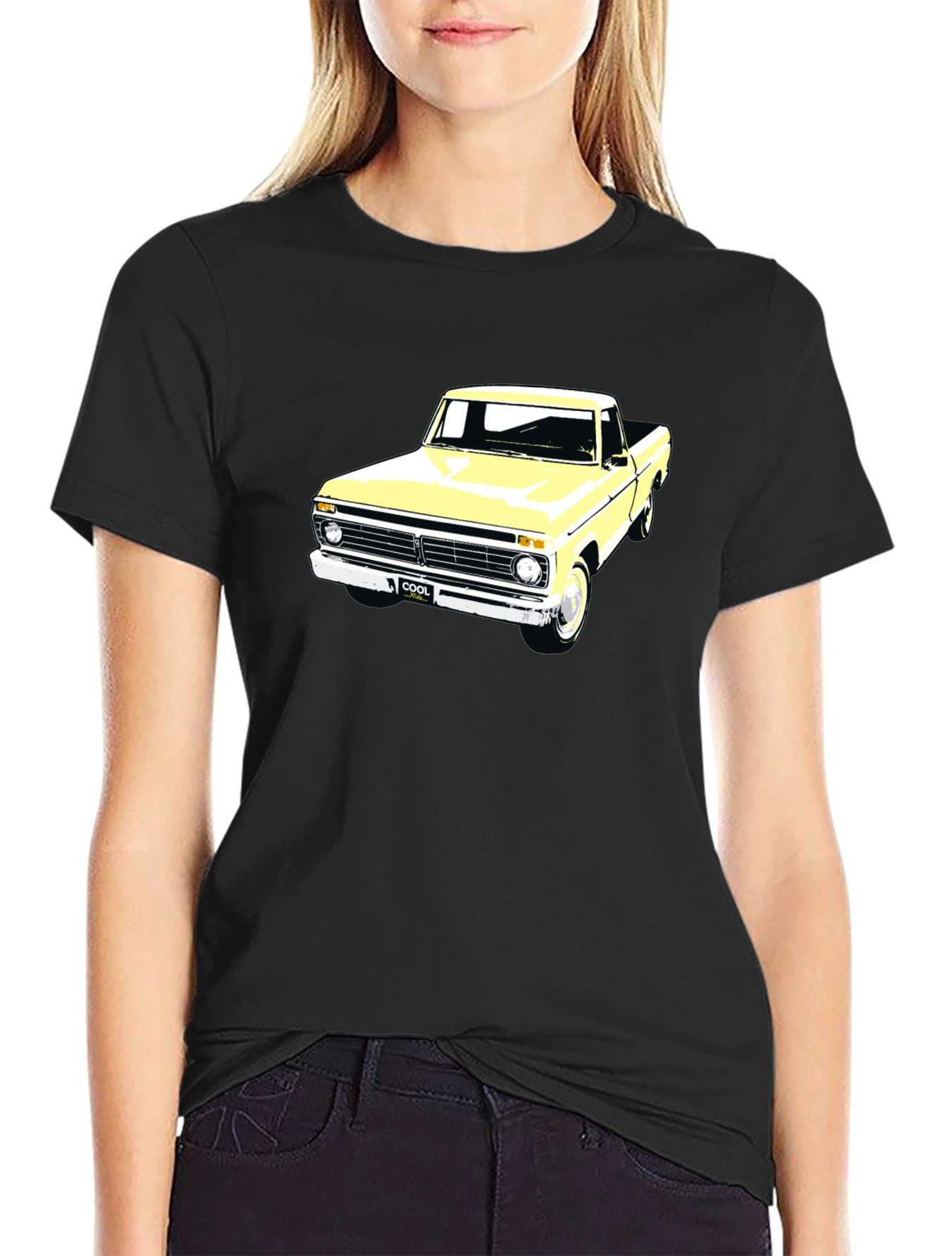 Black Classic Truck Graphic Tee - Cool Vintage Style view 2