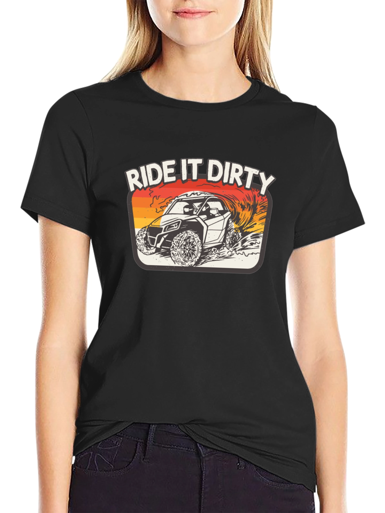 Black Ride It Dirty T-Shirt - Off Road Adventure view 2