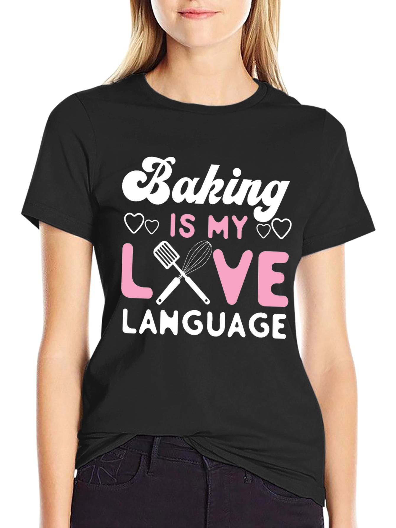 Black Baking is My Love Language T-Shirt - Baker Gift view 2