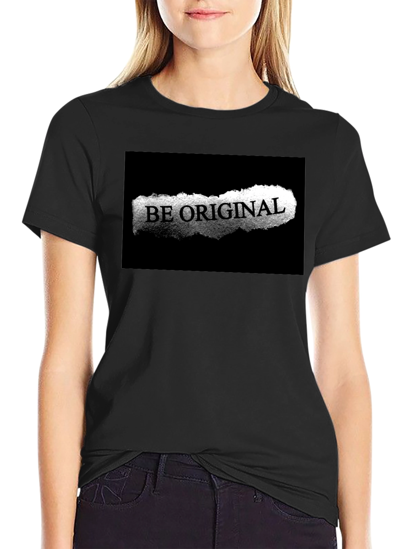 Black Be Original Black Graphic Tee view 2
