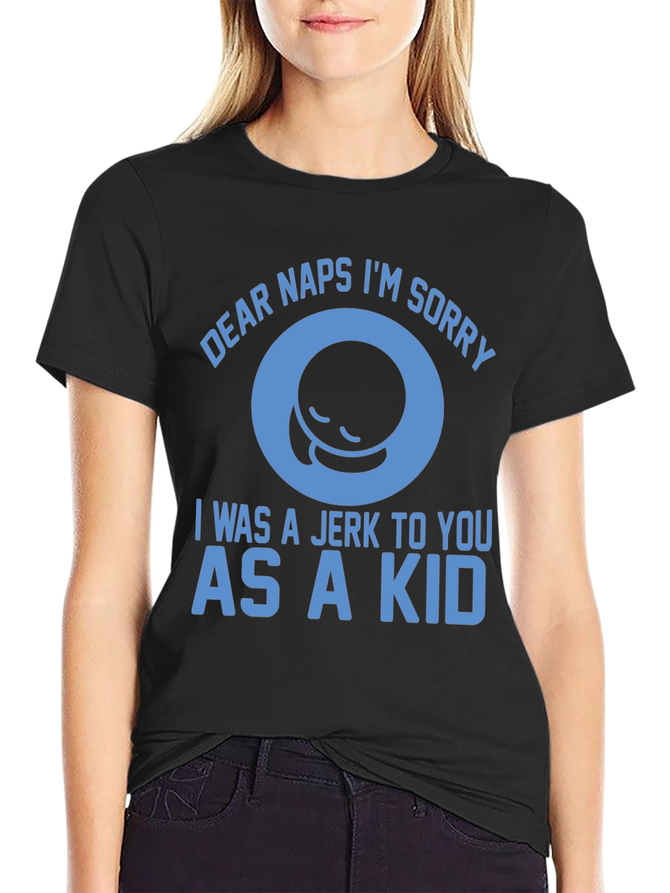 Black Dear Naps I'm Sorry T-Shirt view 2