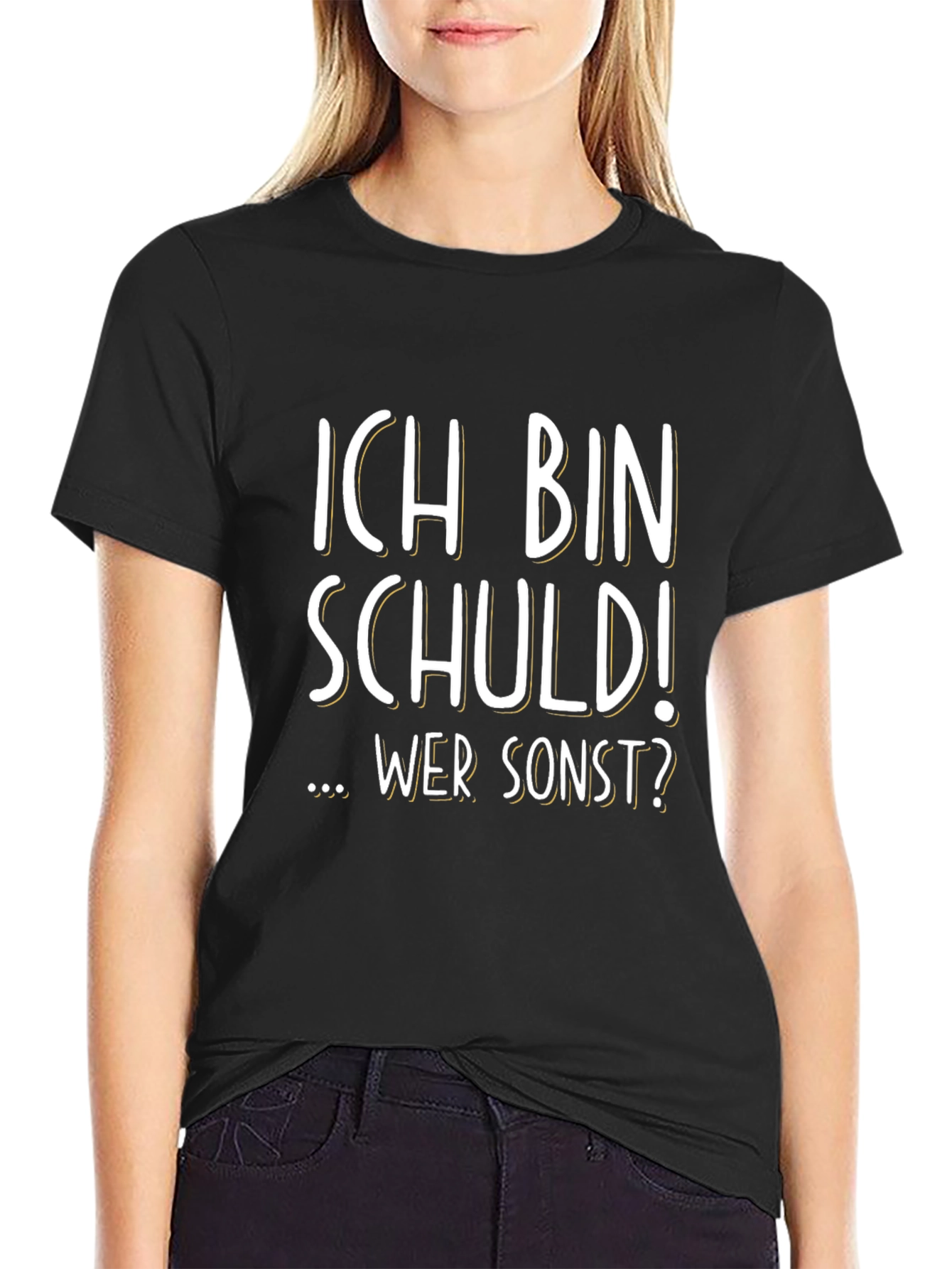 Black Ich Bin Schuld! T-Shirt - German Humor view 2