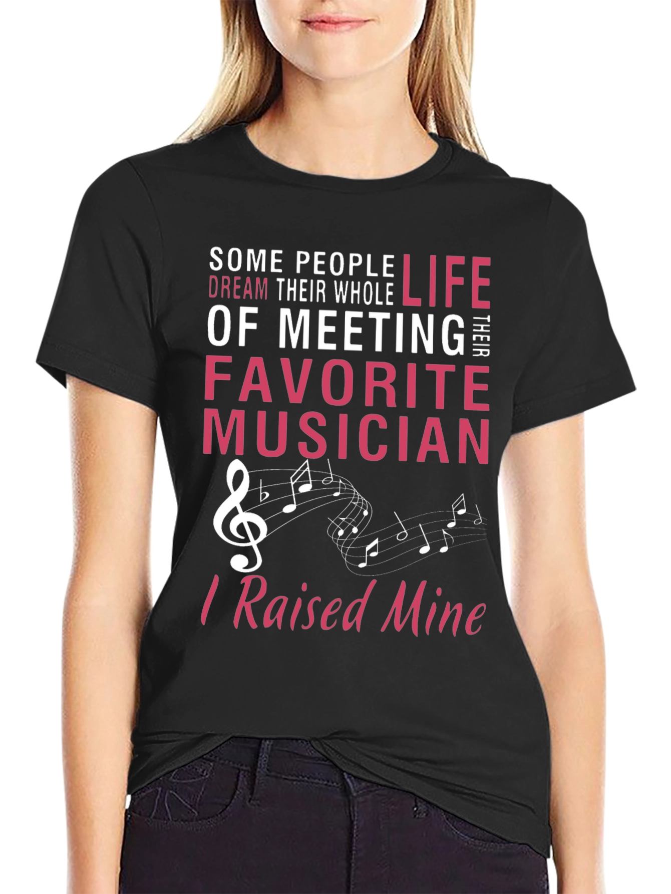 Black Musician's Parent T-Shirt - Raised Mine! view 2
