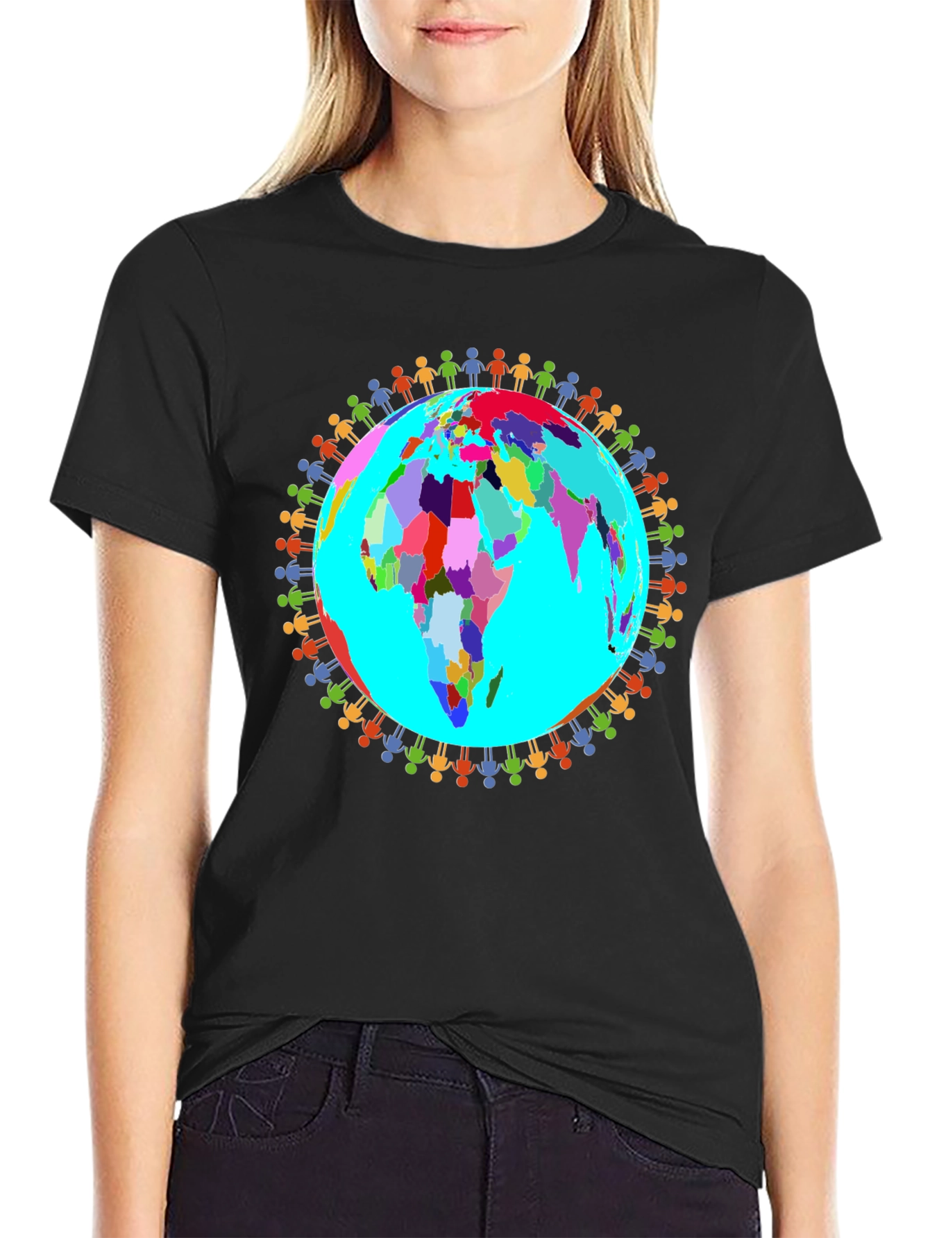 Black Unity Earth T-Shirt view 2