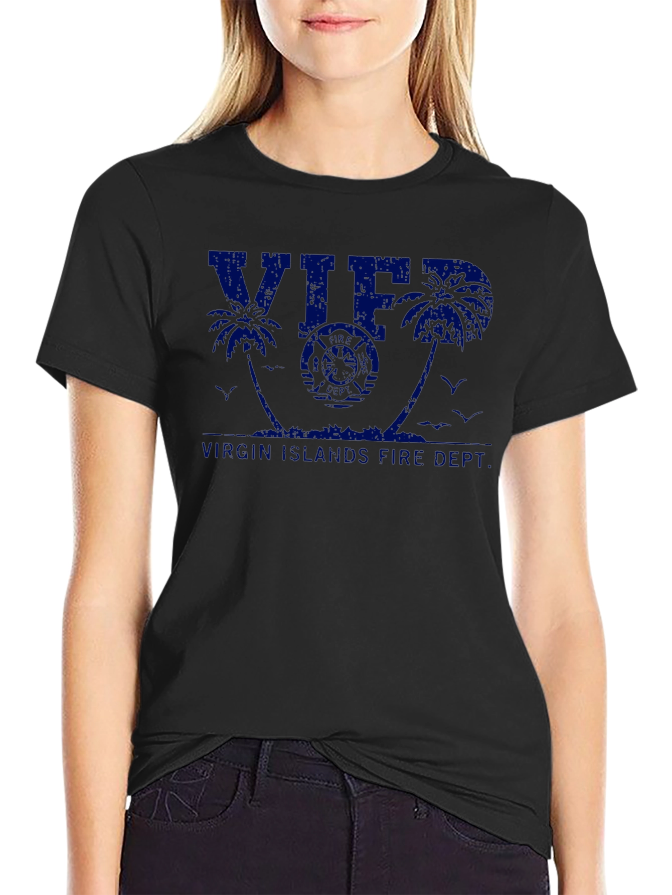 Virgin Islands Fire Dept. Black T-Shirt - 2
