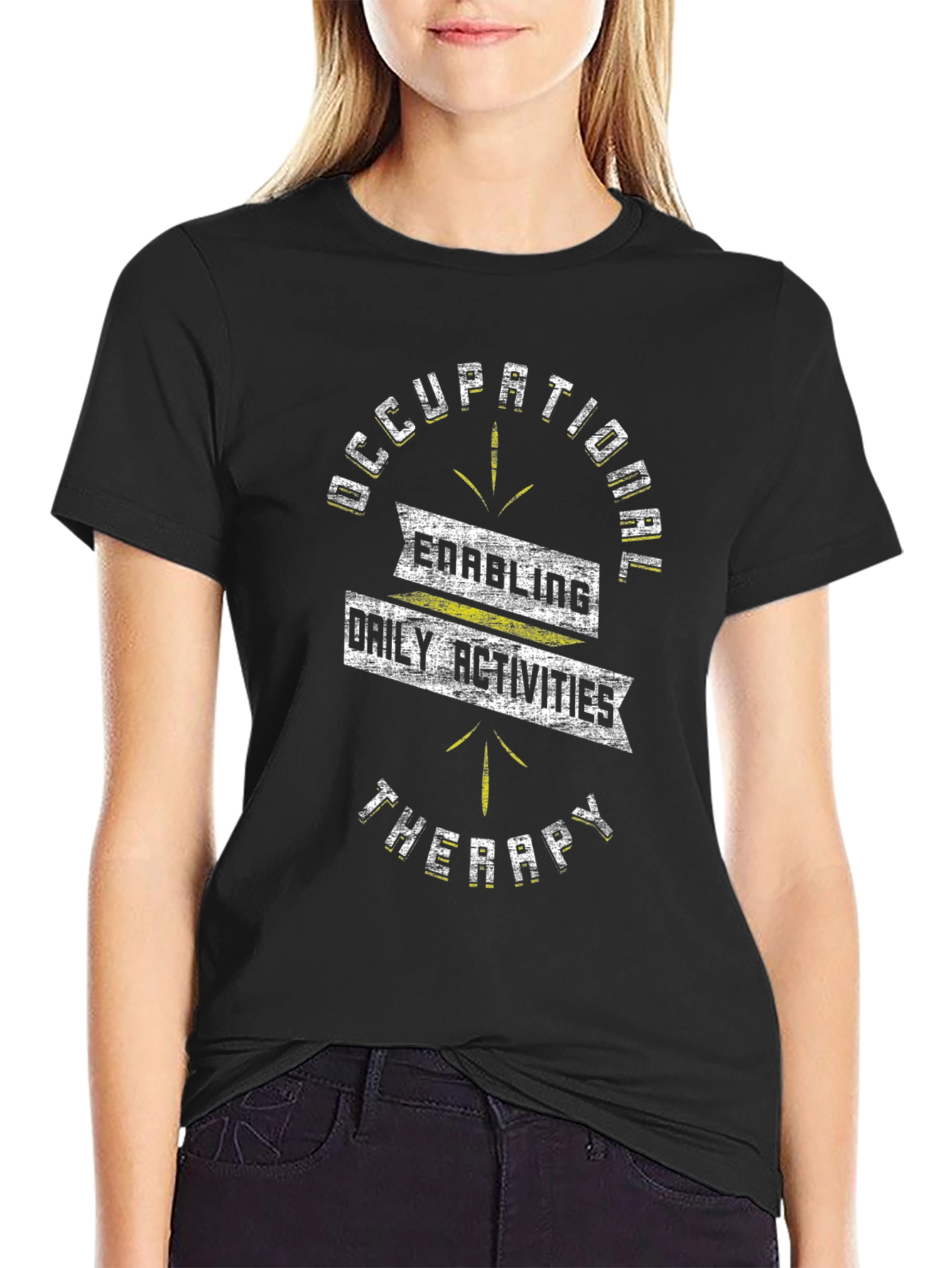 Black Occupational Therapy T-Shirt - Daily Activities view 2