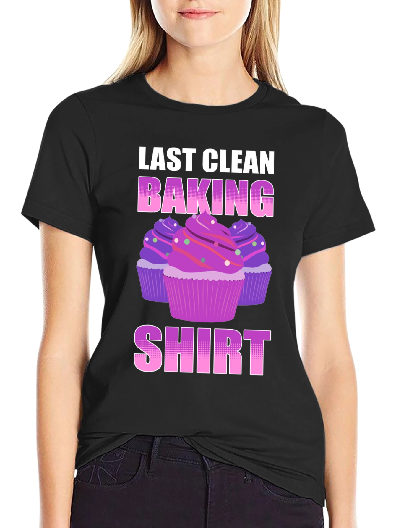 Black Last Clean Baking Shirt - Cupcake T-Shirt view 2