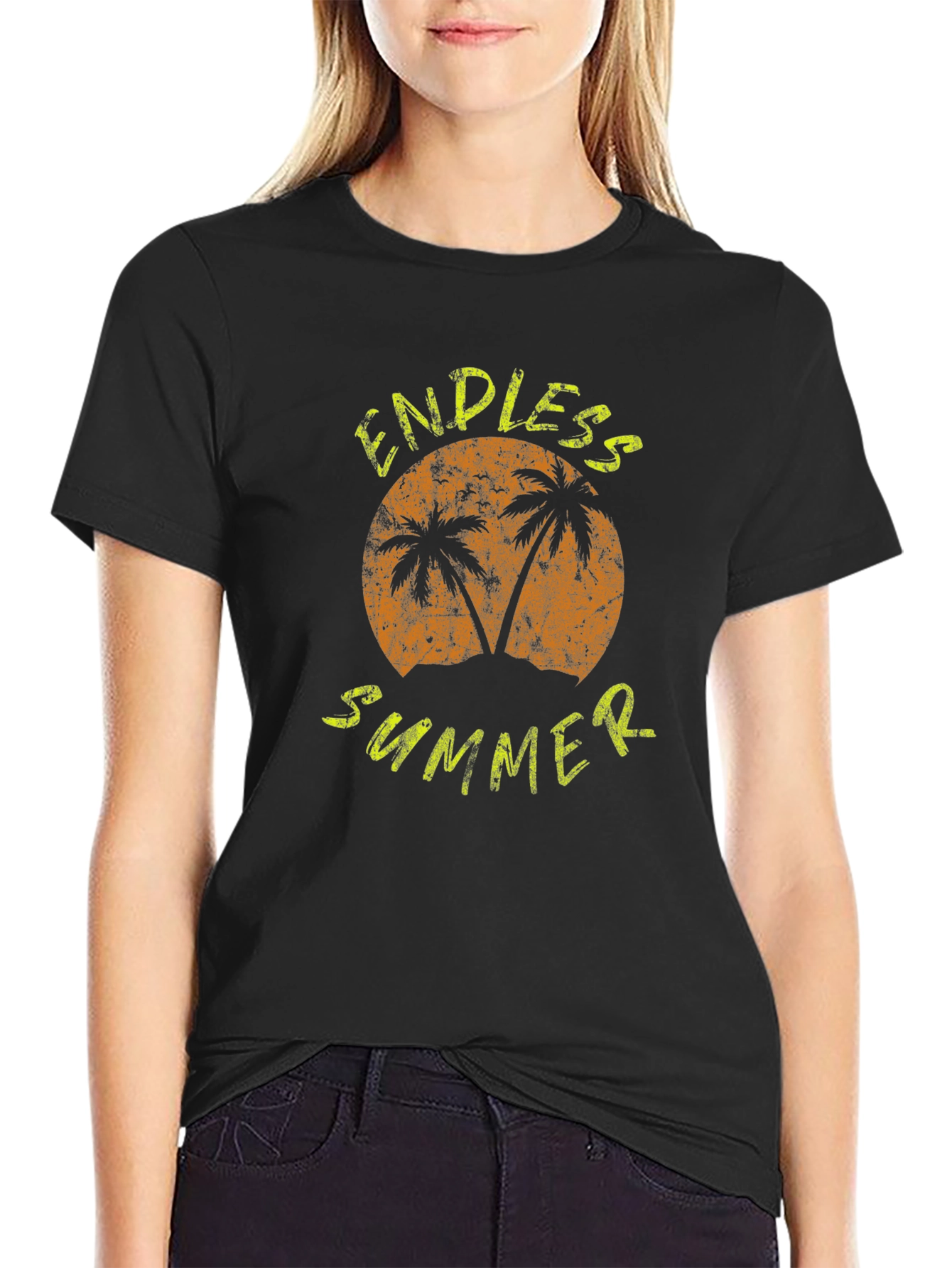 Black Endless Summer Graphic Print Black T-Shirt view 2