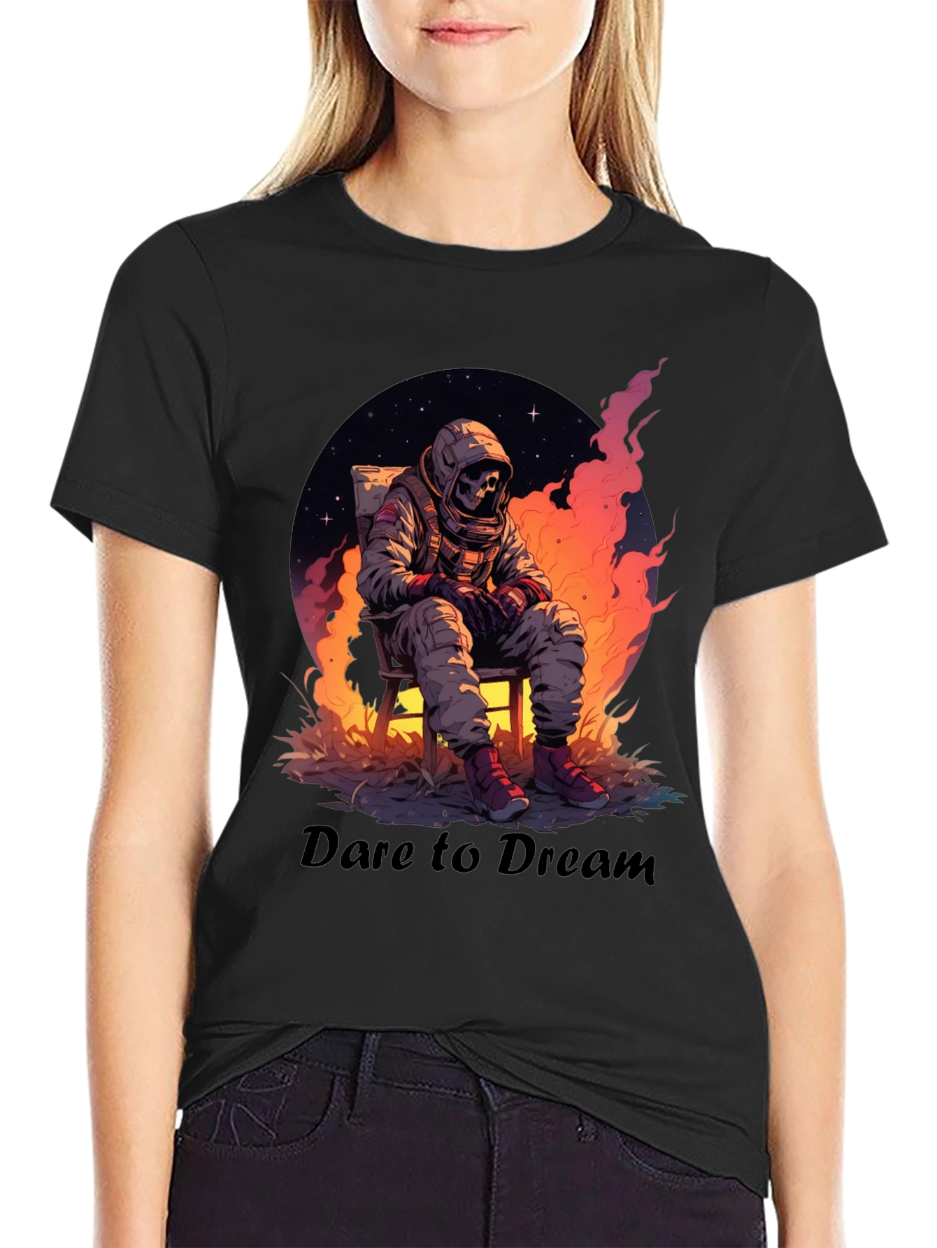 Black Dare to Dream Graphic T-Shirt view 2