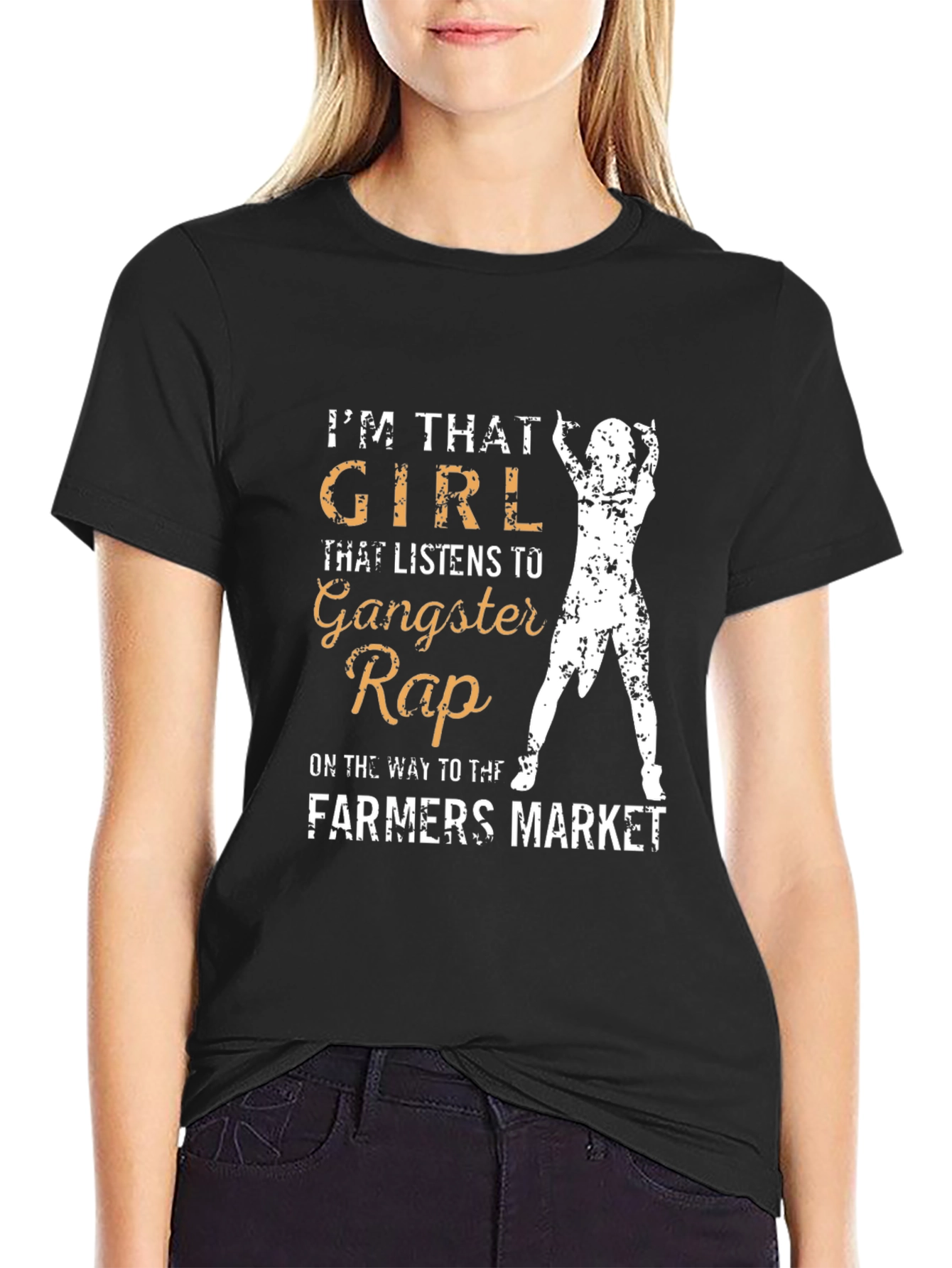 Black Gangster Rap Farmer's Market T-Shirt view 2